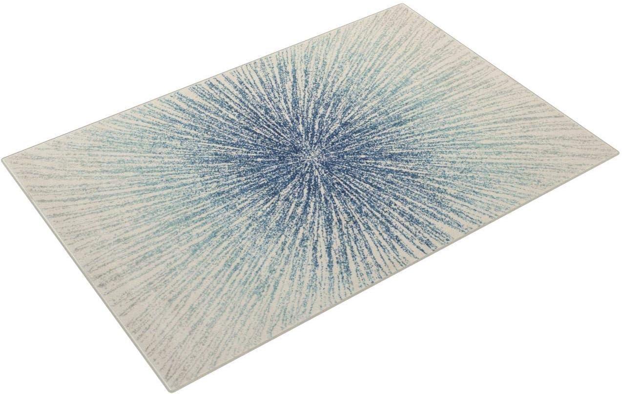 image:imageSAFAVIEH Evoke Collection 51 x 76 FuchsiaCream EVK228R Abstract Burst NonShedding Living Room Bedroom Area RugRoyalIvory