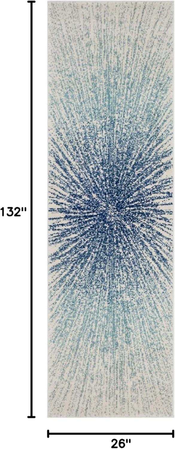 image:imageSAFAVIEH Evoke Collection 51 x 76 FuchsiaCream EVK228R Abstract Burst NonShedding Living Room Bedroom Area RugRoyalIvory
