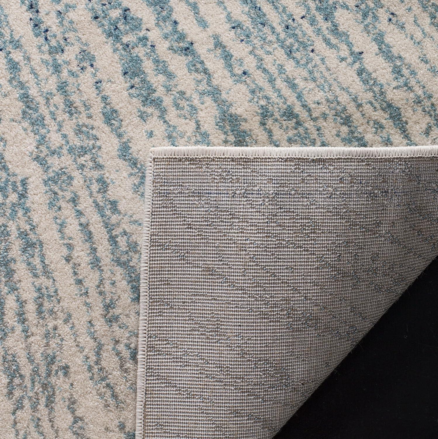 image:imageSAFAVIEH Evoke Collection 51 x 76 FuchsiaCream EVK228R Abstract Burst NonShedding Living Room Bedroom Area RugRoyalIvory
