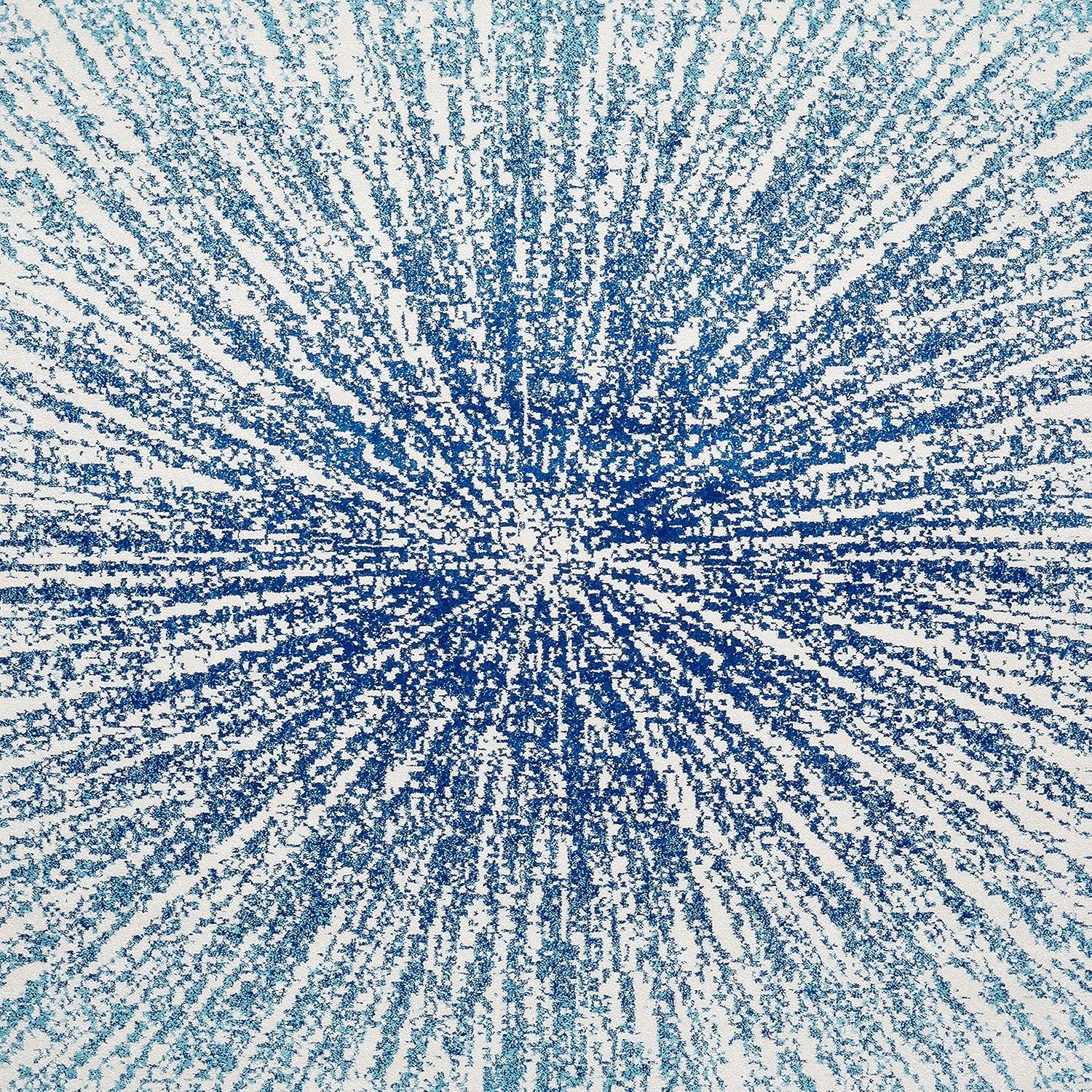 image:imageSAFAVIEH Evoke Collection 51 x 76 FuchsiaCream EVK228R Abstract Burst NonShedding Living Room Bedroom Area RugRoyalIvory