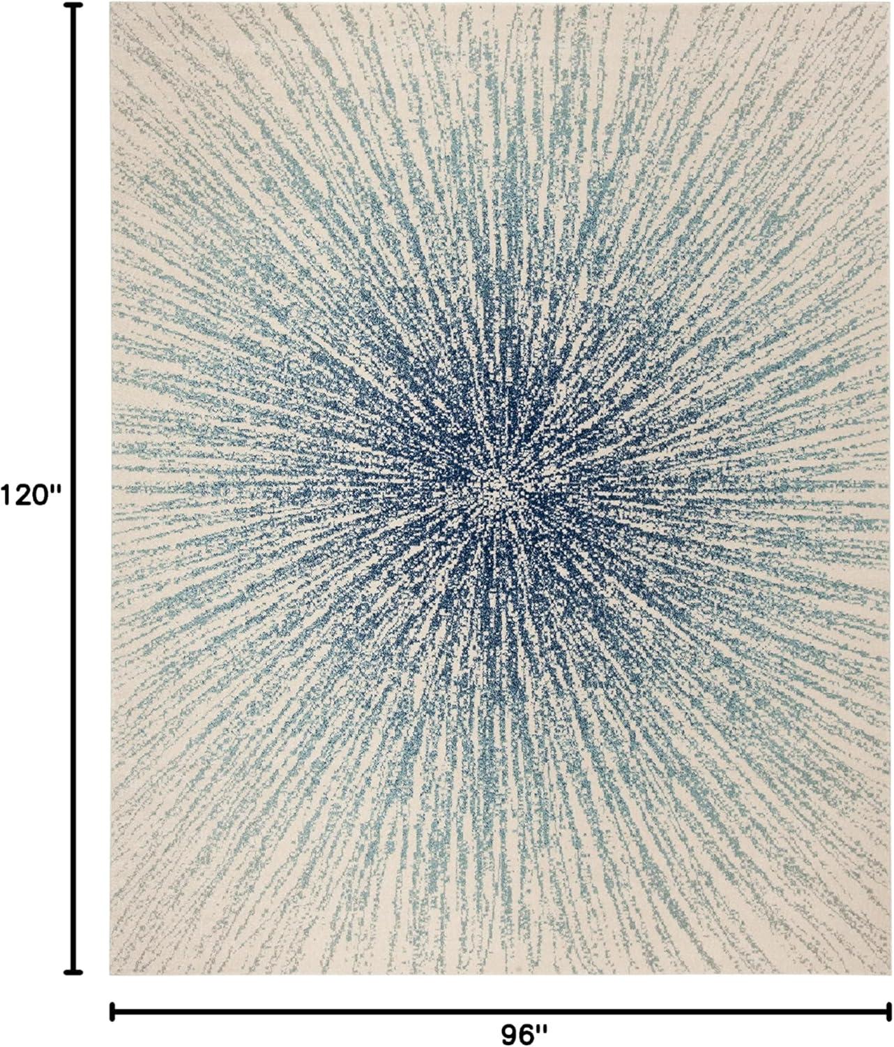 image:imageSAFAVIEH Evoke Collection 51 x 76 FuchsiaCream EVK228R Abstract Burst NonShedding Living Room Bedroom Area RugRoyalIvory