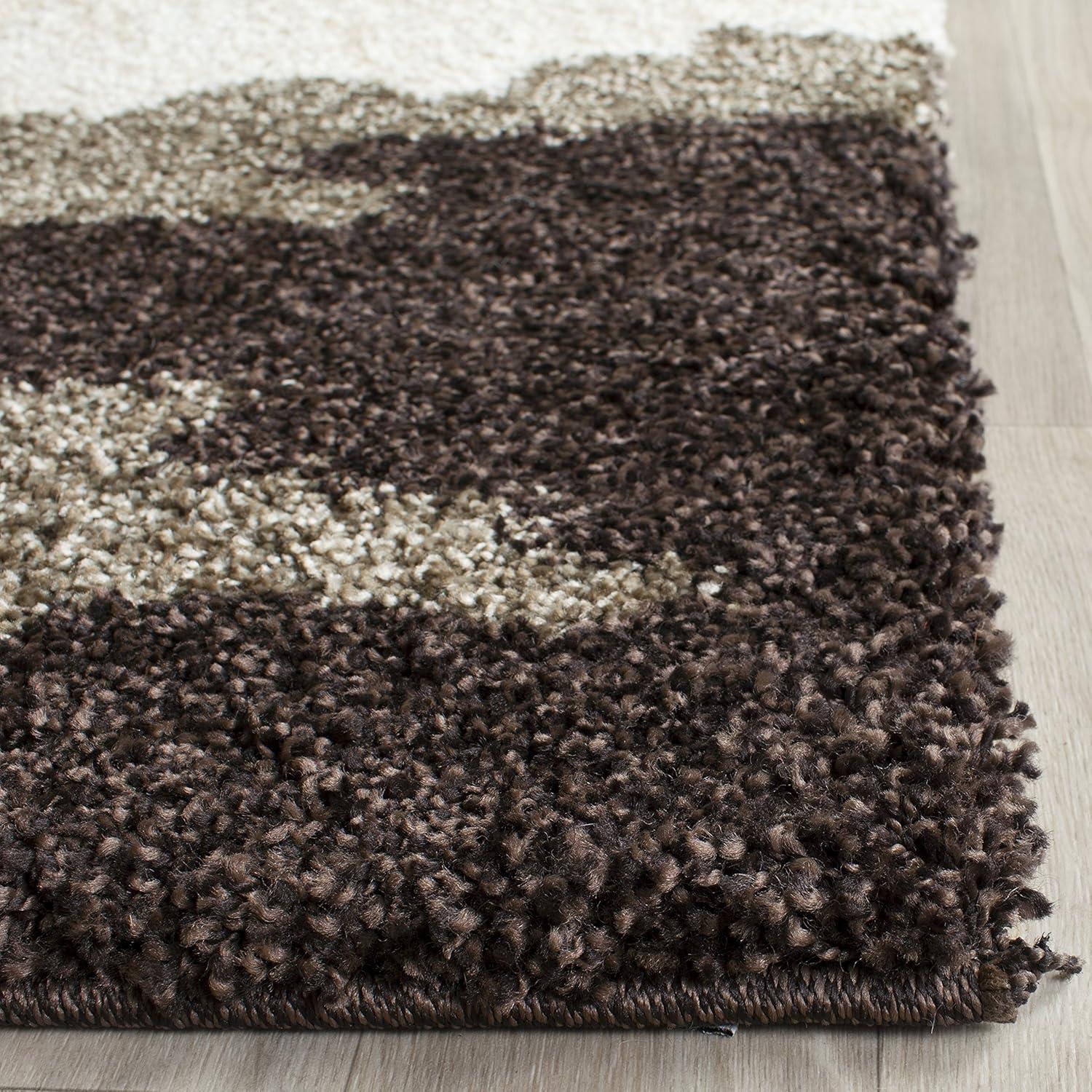 image:imageSAFAVIEH Florida Shag Collection Area Rug 53 x 76 Beige amp Multi Camouflage Design NonShedding amp Easy Care 12inch Thick Ideal for High Traffic Areas in Living Room Bedroom SG4531391BeigeMulti