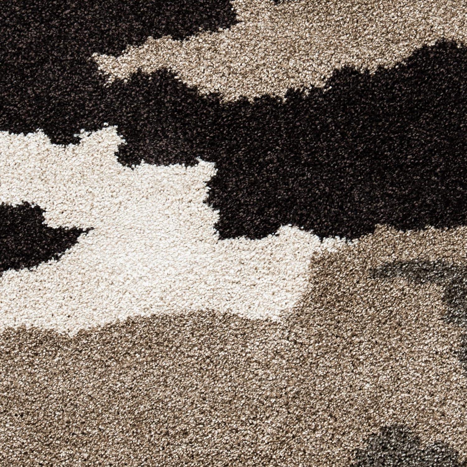 image:imageSAFAVIEH Florida Shag Collection Area Rug 53 x 76 Beige amp Multi Camouflage Design NonShedding amp Easy Care 12inch Thick Ideal for High Traffic Areas in Living Room Bedroom SG4531391BeigeMulti