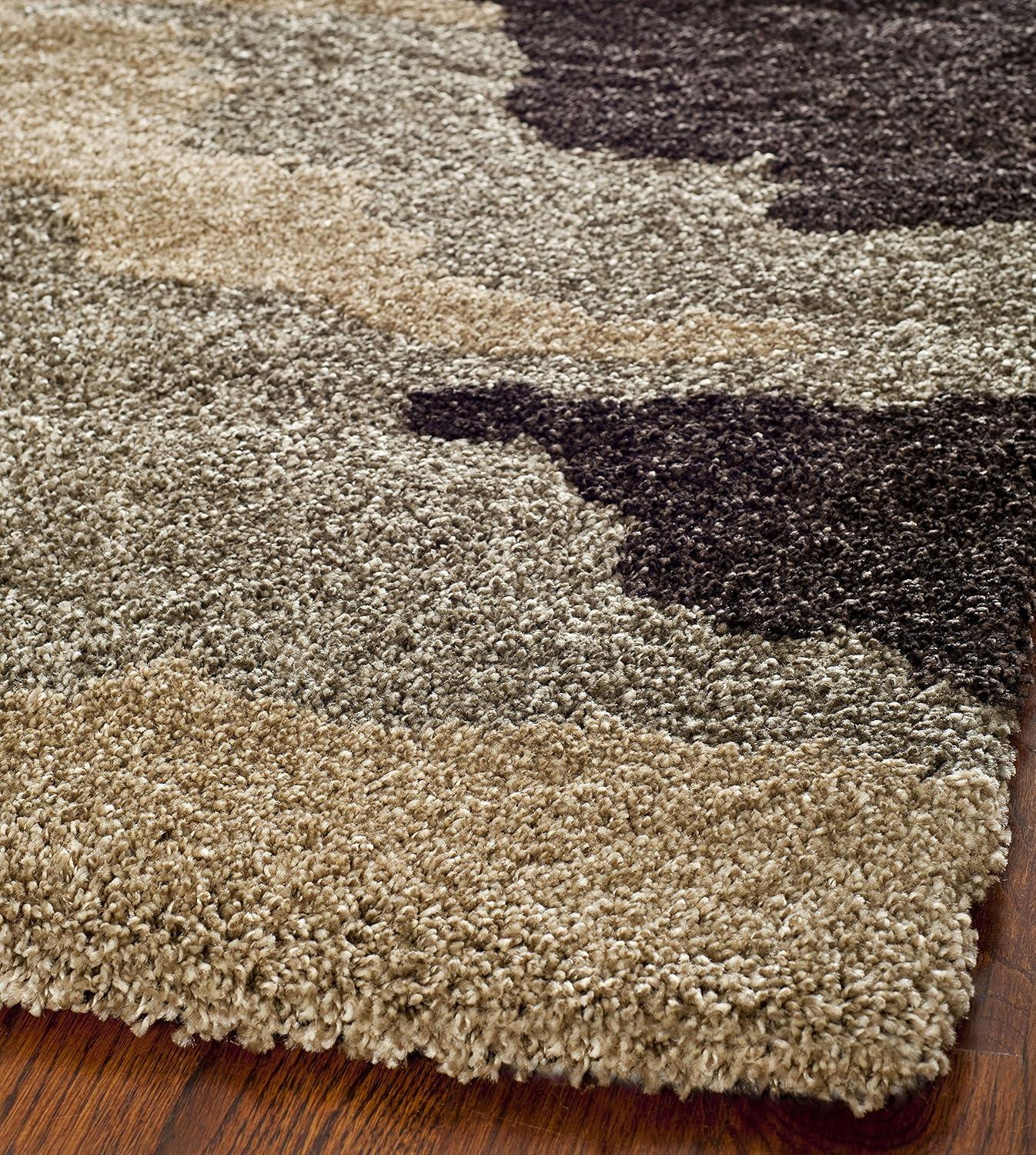 image:imageSAFAVIEH Florida Shag Collection Area Rug 53 x 76 Beige amp Multi Camouflage Design NonShedding amp Easy Care 12inch Thick Ideal for High Traffic Areas in Living Room Bedroom SG4531391BeigeMulti