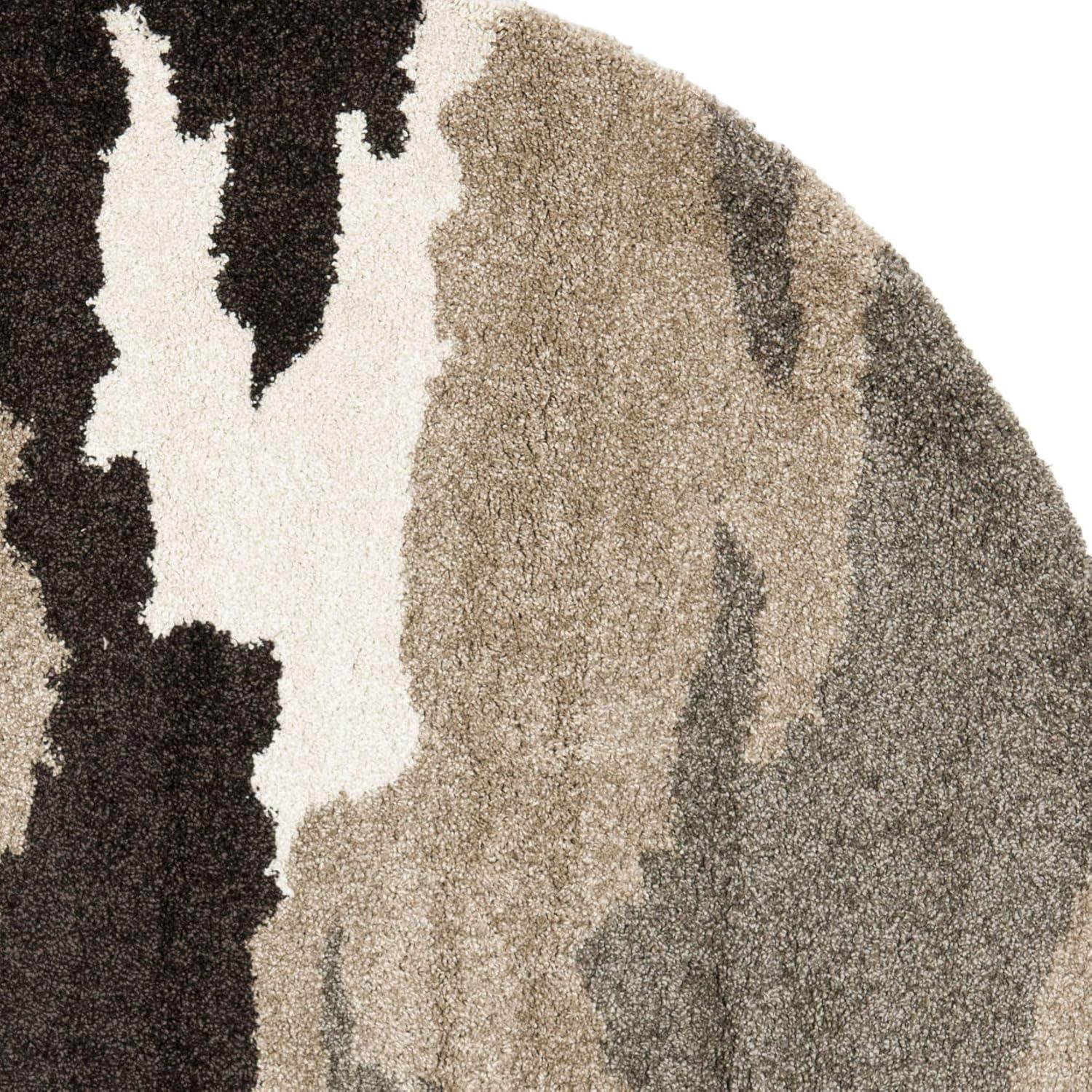 image:imageSAFAVIEH Florida Shag Collection Area Rug 53 x 76 Beige amp Multi Camouflage Design NonShedding amp Easy Care 12inch Thick Ideal for High Traffic Areas in Living Room Bedroom SG4531391BeigeMulti