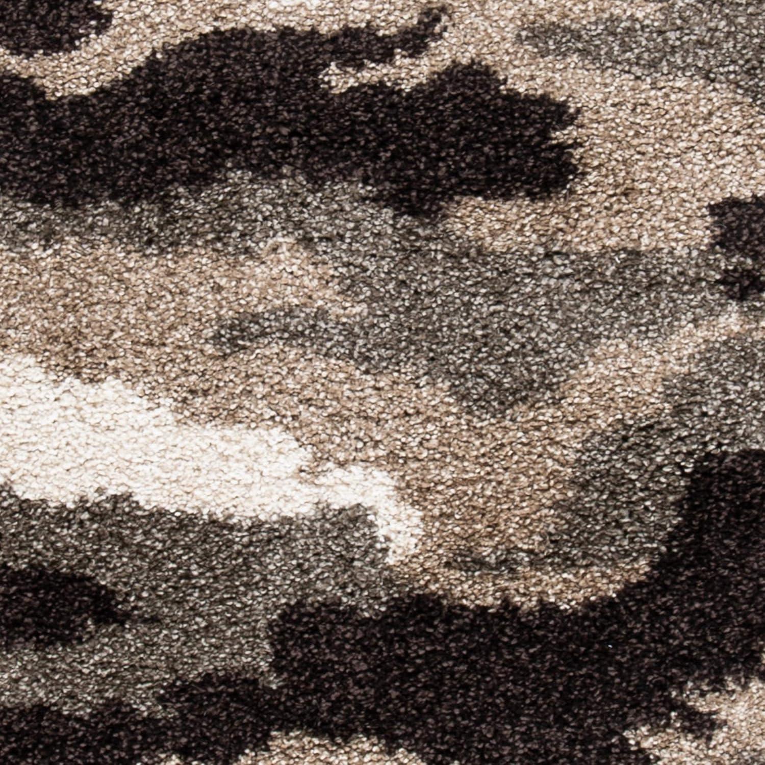 image:imageSAFAVIEH Florida Shag Collection Area Rug 53 x 76 Beige amp Multi Camouflage Design NonShedding amp Easy Care 12inch Thick Ideal for High Traffic Areas in Living Room Bedroom SG4531391BeigeMulti
