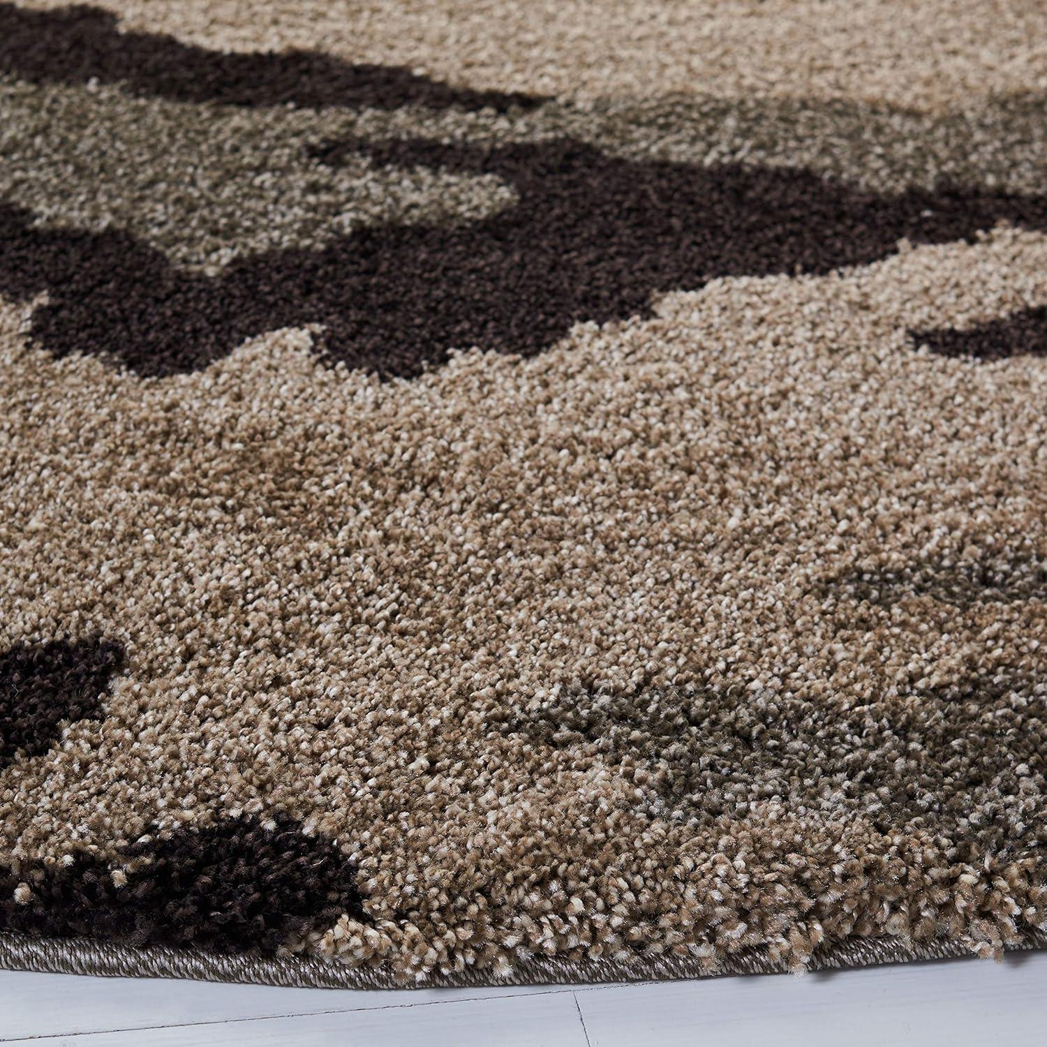 image:imageSAFAVIEH Florida Shag Collection Area Rug 53 x 76 Beige amp Multi Camouflage Design NonShedding amp Easy Care 12inch Thick Ideal for High Traffic Areas in Living Room Bedroom SG4531391BeigeMulti