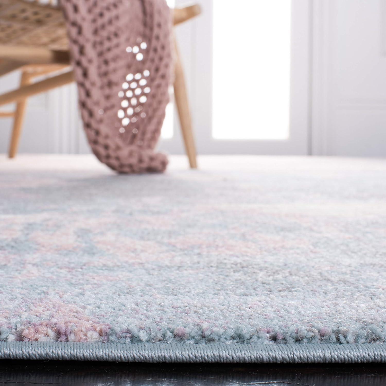 image:imageSAFAVIEH Glacier Collection Accent Rug 4 x 6 Blue amp Multi Modern Abstract Design NonShedding amp Easy Care Ideal for High Traffic Areas in Entryway Living Room Bedroom GLA123BPinkBlue