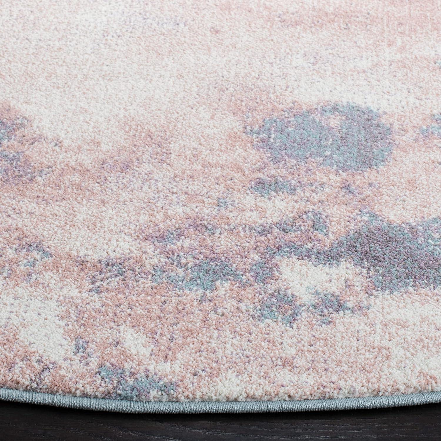 image:imageSAFAVIEH Glacier Collection Accent Rug 4 x 6 Blue amp Multi Modern Abstract Design NonShedding amp Easy Care Ideal for High Traffic Areas in Entryway Living Room Bedroom GLA123BPinkBlue