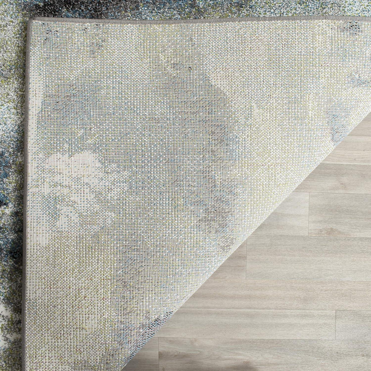 image:imageSAFAVIEH Glacier Collection Accent Rug 4 x 6 Blue amp Multi Modern Abstract Design NonShedding amp Easy Care Ideal for High Traffic Areas in Entryway Living Room Bedroom GLA123BBlueMulti