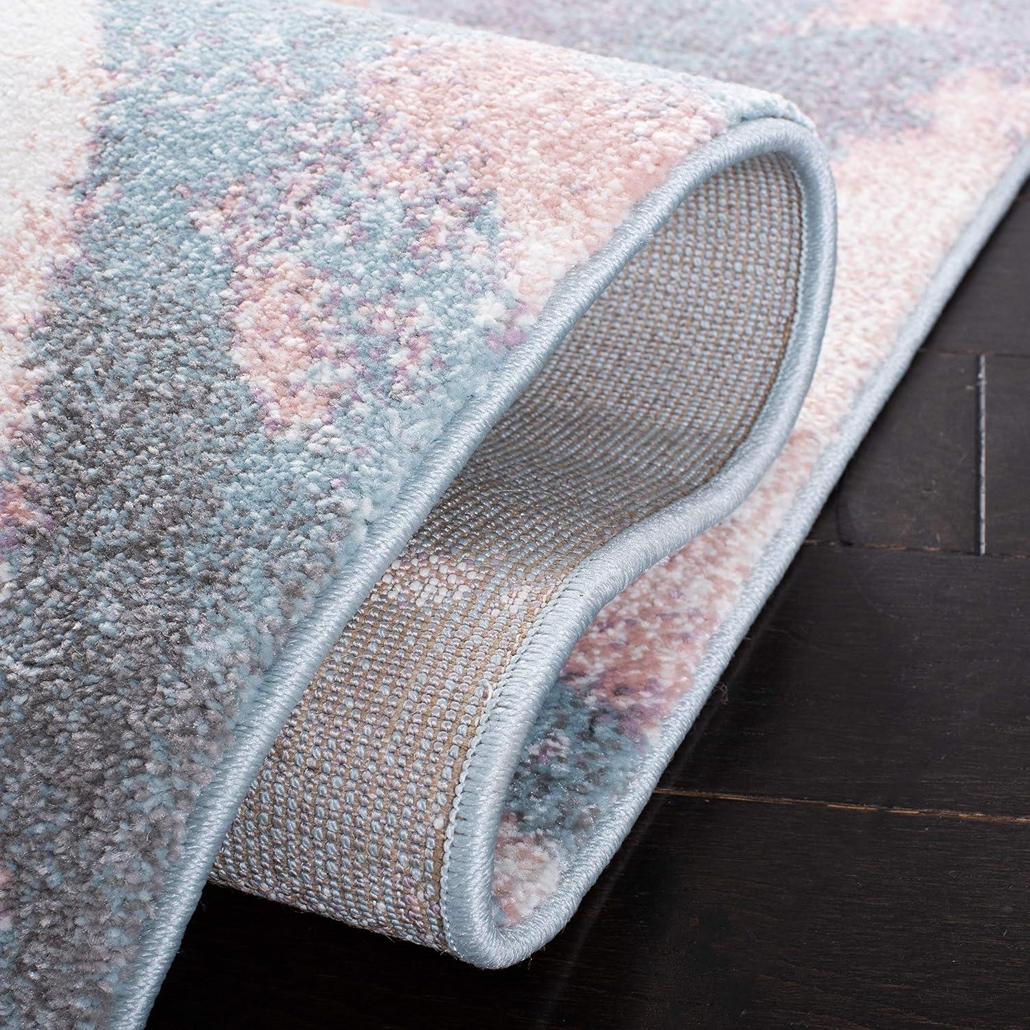 image:imageSAFAVIEH Glacier Collection Accent Rug 4 x 6 Blue amp Multi Modern Abstract Design NonShedding amp Easy Care Ideal for High Traffic Areas in Entryway Living Room Bedroom GLA123BPinkBlue