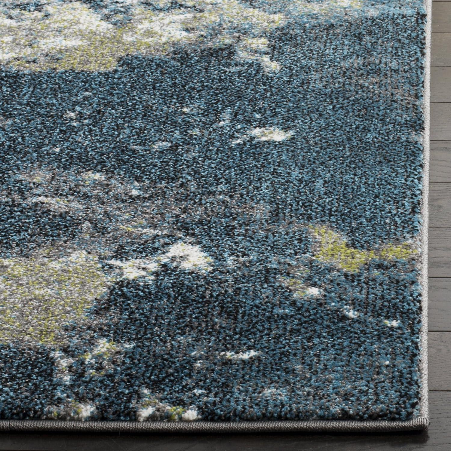 image:imageSAFAVIEH Glacier Collection Accent Rug 4 x 6 Blue amp Multi Modern Abstract Design NonShedding amp Easy Care Ideal for High Traffic Areas in Entryway Living Room Bedroom GLA123BBlueMulti