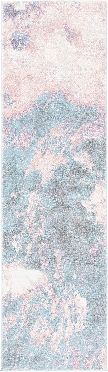 image:imageSAFAVIEH Glacier Collection Accent Rug 4 x 6 Blue amp Multi Modern Abstract Design NonShedding amp Easy Care Ideal for High Traffic Areas in Entryway Living Room Bedroom GLA123BPinkBlue