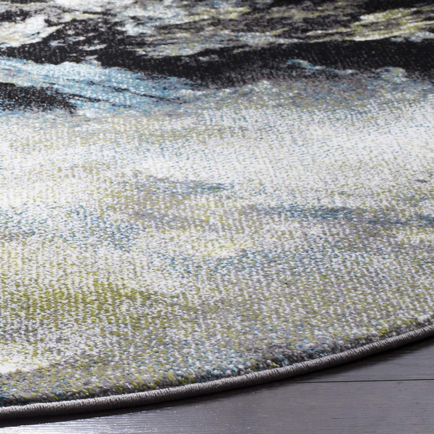 image:imageSAFAVIEH Glacier Collection Accent Rug 4 x 6 Blue amp Multi Modern Abstract Design NonShedding amp Easy Care Ideal for High Traffic Areas in Entryway Living Room Bedroom GLA123BBlueMulti