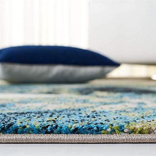 image:imageSAFAVIEH Glacier Collection Accent Rug 4 x 6 Blue amp Multi Modern Abstract Design NonShedding amp Easy Care Ideal for High Traffic Areas in Entryway Living Room Bedroom GLA123BNavyGreen