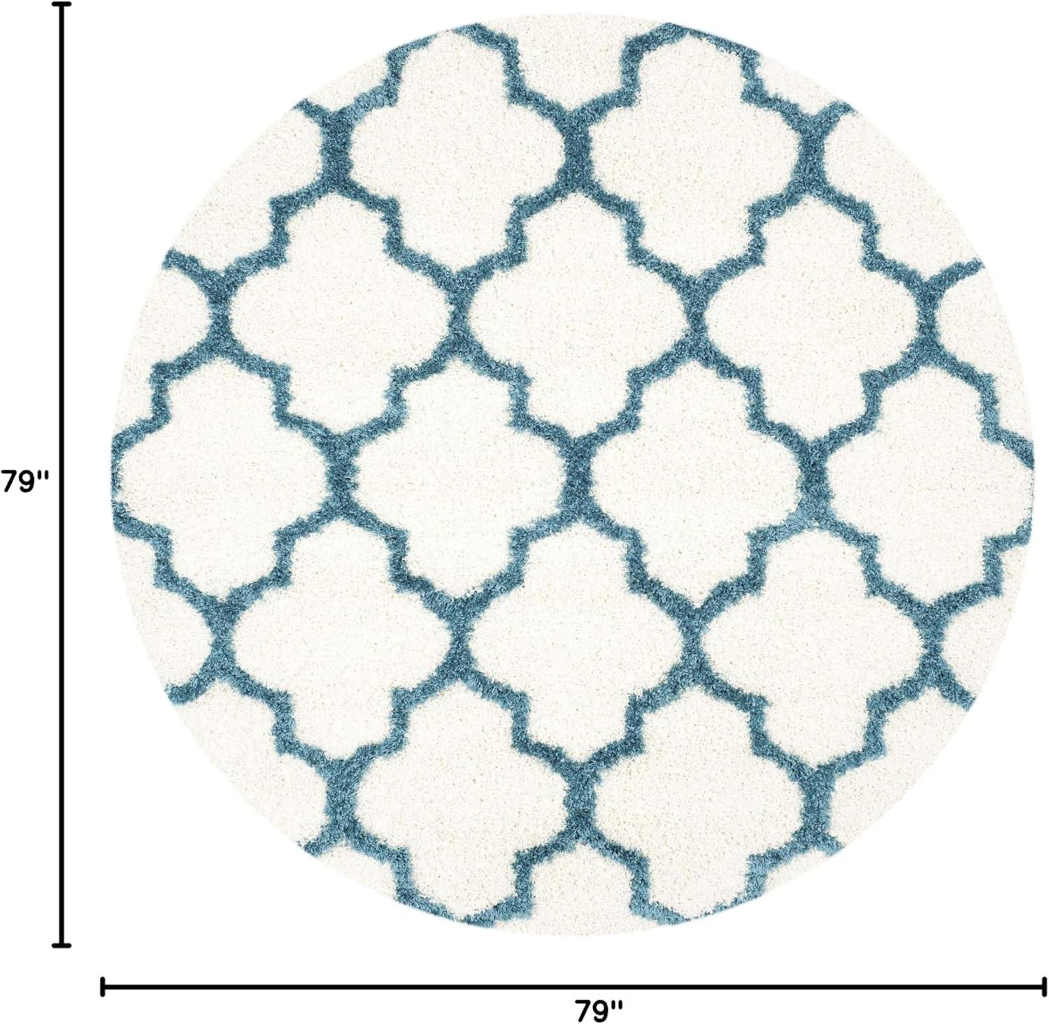 image:imageSAFAVIEH Kids Shag Collection Accent Rug 4 x 6 Ivory amp Multi Rainbow Trellis Design NonShedding amp Easy Care 2inch Thick Ideal for High Traffic Areas in Foyer Living Room Bedroom SGK569AIvoryBlue