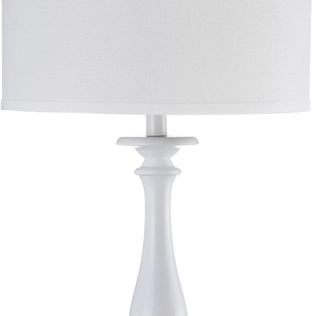 image:imageSAFAVIEH Lighting Collection Bessie Farmhouse Candlestick Metal White 62inch Living Room Bedroom Home Office Standing Floor Lamp LED Bulb Included