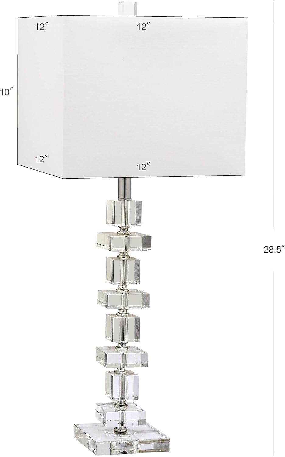 image:imageSAFAVIEH Lighting Collection Modern Deco 28inch Bedroom Living Room Home Office Desk Nightstand Table Lamp Set of 2 LED Bulbs IncludedCrystal
