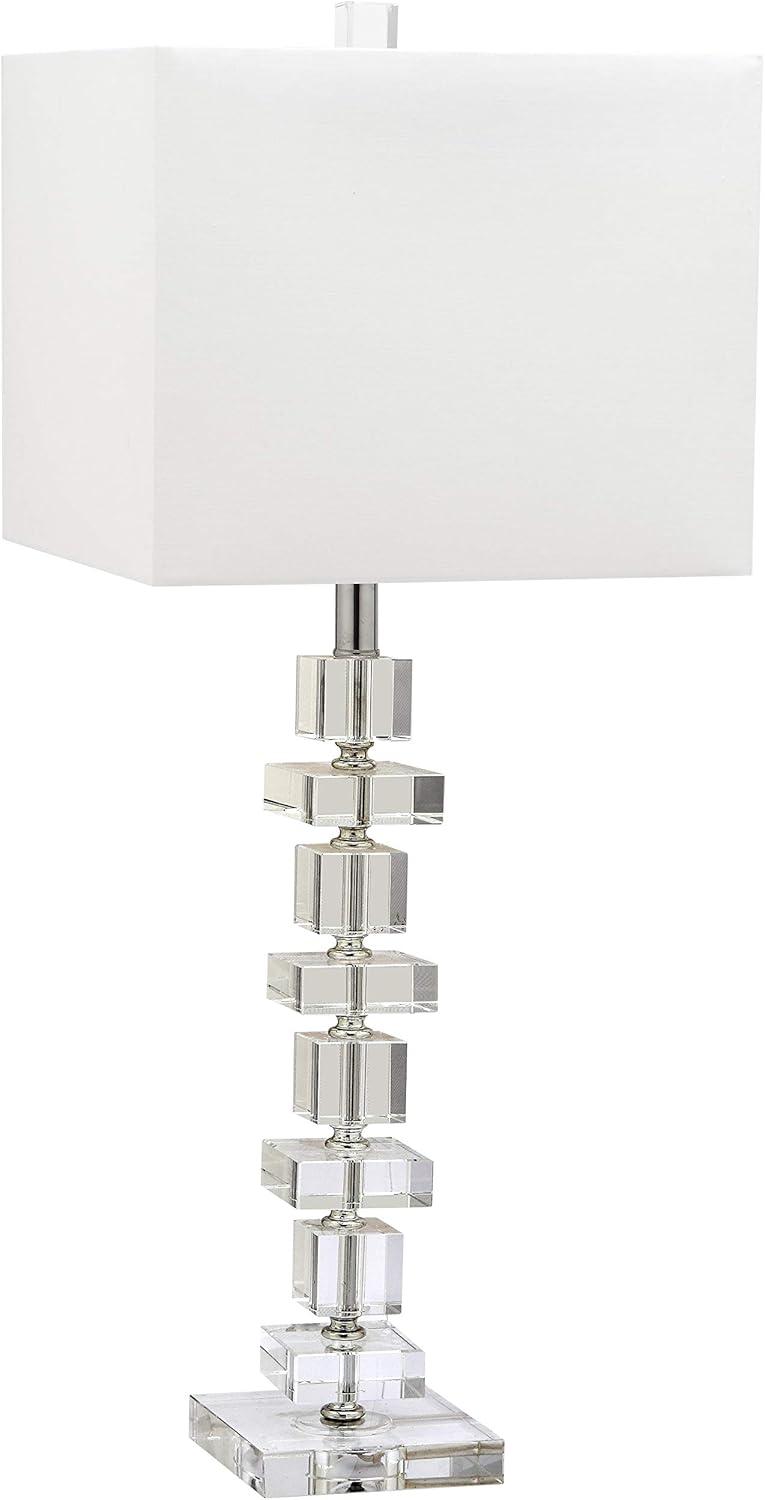 image:imageSAFAVIEH Lighting Collection Modern Deco 28inch Bedroom Living Room Home Office Desk Nightstand Table Lamp Set of 2 LED Bulbs IncludedCrystal