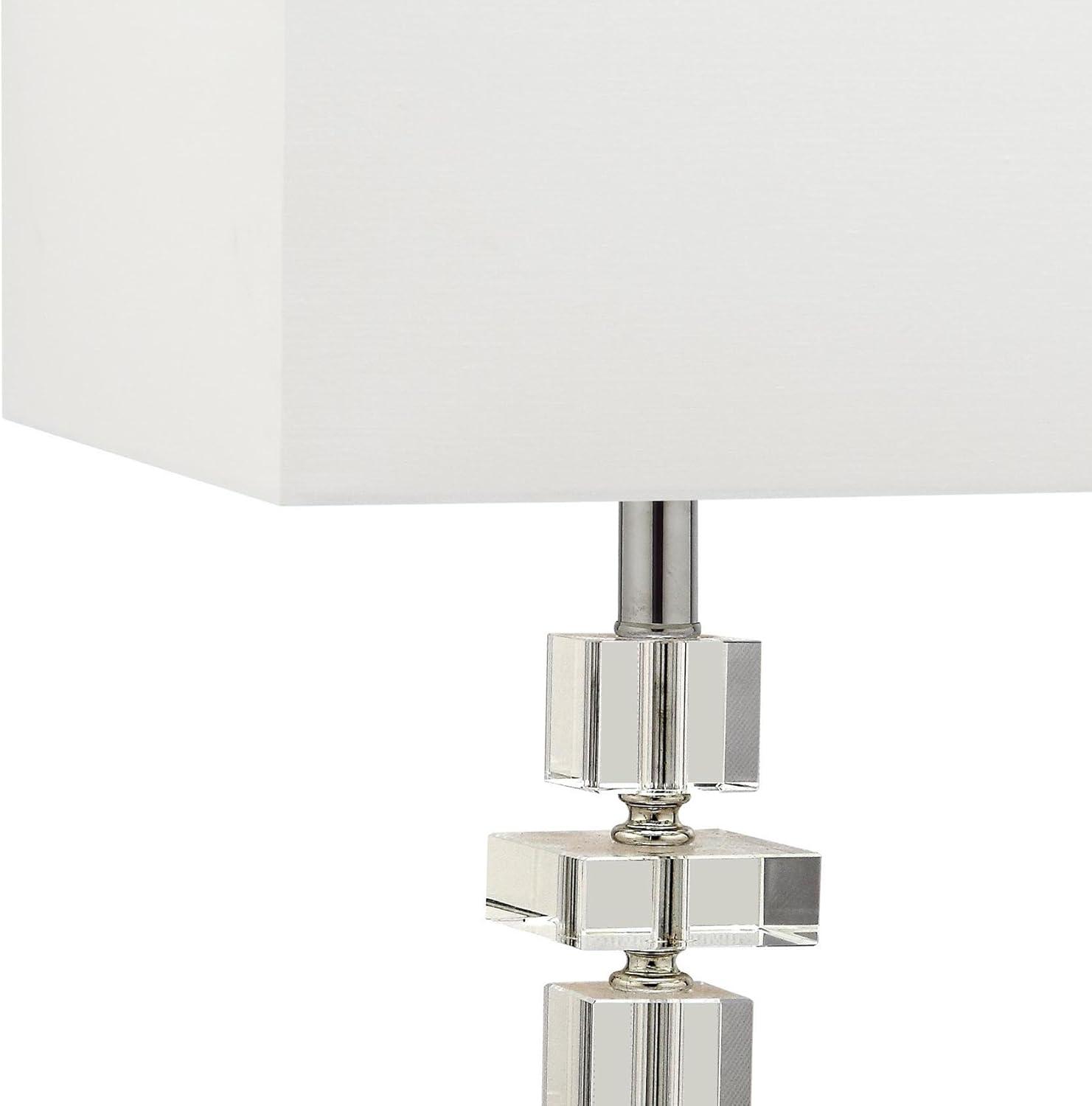 image:imageSAFAVIEH Lighting Collection Modern Deco 28inch Bedroom Living Room Home Office Desk Nightstand Table Lamp Set of 2 LED Bulbs IncludedCrystal