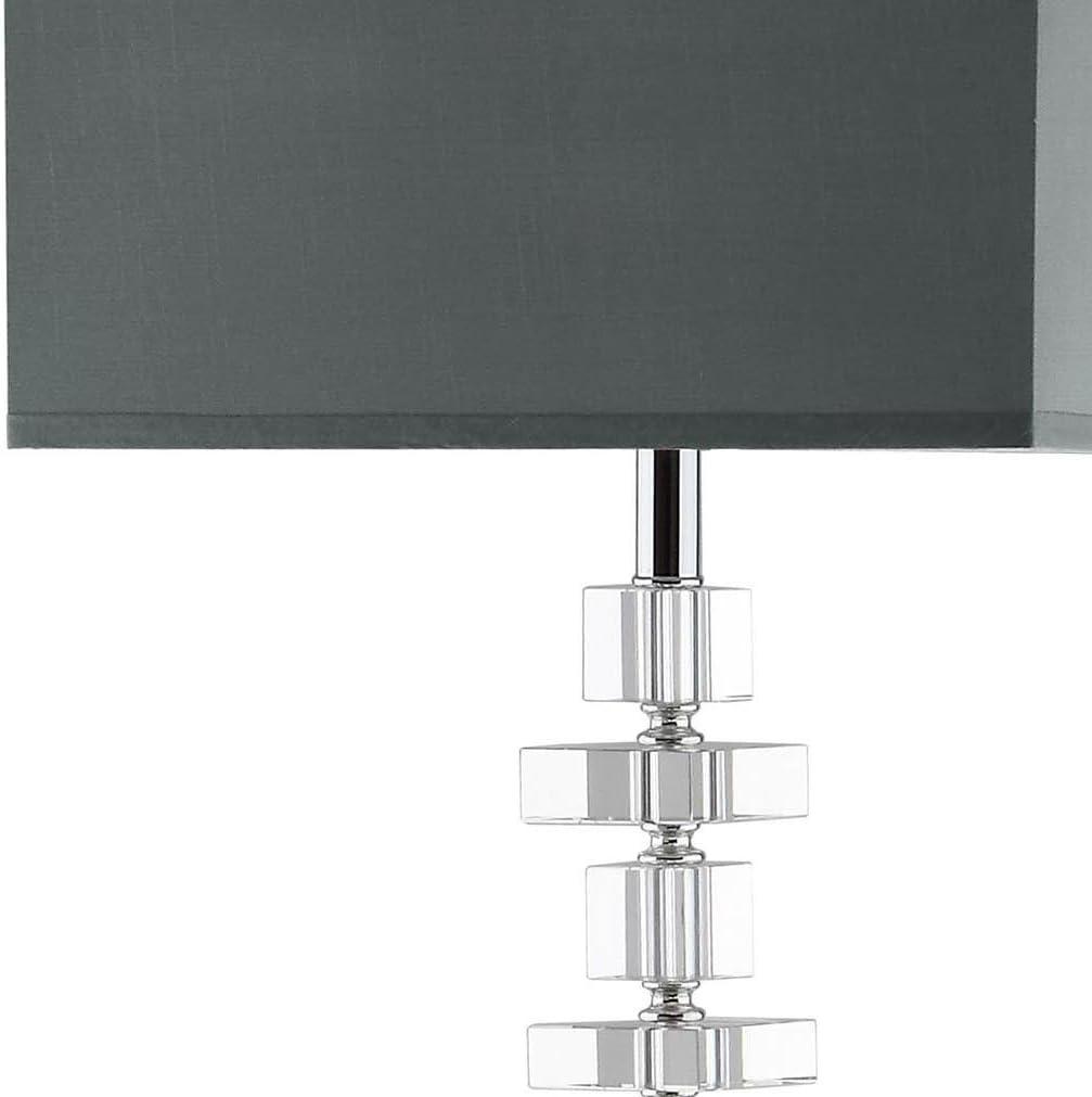 image:imageSAFAVIEH Lighting Collection Times Square Modern Clear Crystal Chrome 60inch Living Room Bedroom Home Office Standing Floor Lamp LED Bulb Included
