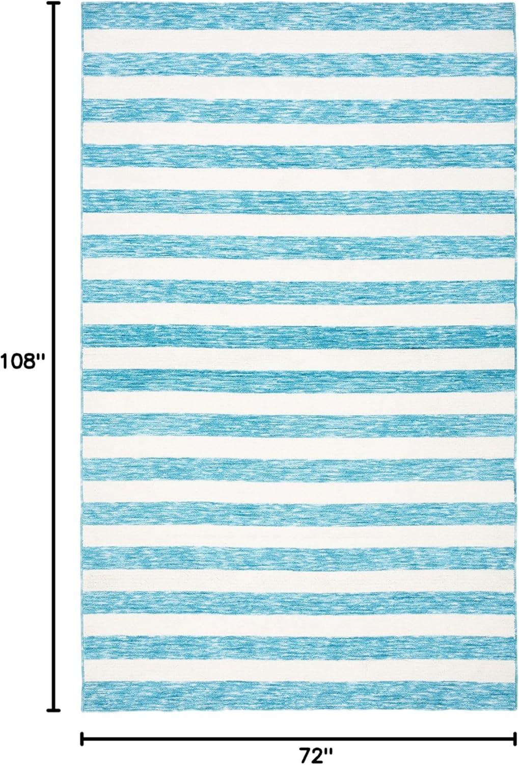 image:imageSAFAVIEH Washable Rug Easy Care Collection 5 x 8 Blue amp Ivory Easy to Clean Ideal for Living Room Bedroom Dining Space ECR115MBlueIvory