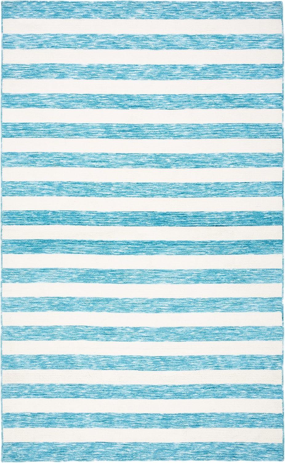image:imageSAFAVIEH Washable Rug Easy Care Collection 5 x 8 Blue amp Ivory Easy to Clean Ideal for Living Room Bedroom Dining Space ECR115MBlueIvory