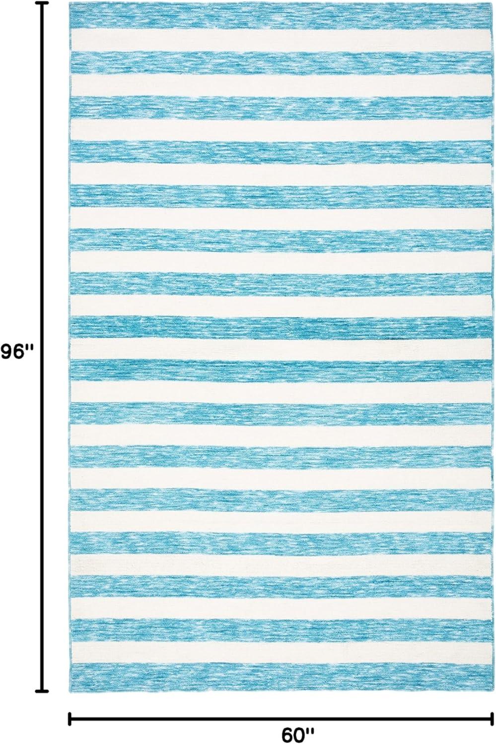 image:imageSAFAVIEH Washable Rug Easy Care Collection 5 x 8 Blue amp Ivory Easy to Clean Ideal for Living Room Bedroom Dining Space ECR115MBlueIvory