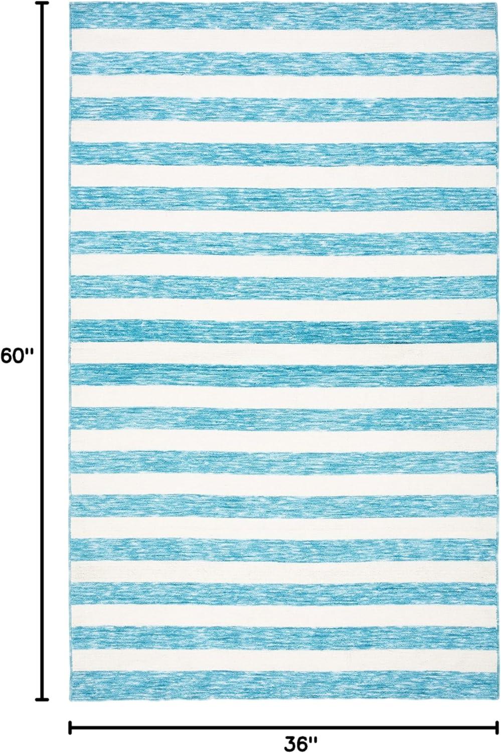 image:imageSAFAVIEH Washable Rug Easy Care Collection 5 x 8 Blue amp Ivory Easy to Clean Ideal for Living Room Bedroom Dining Space ECR115MBlueIvory