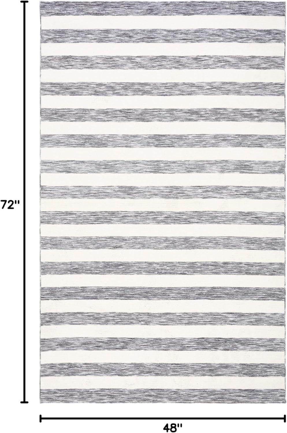 image:imageSAFAVIEH Washable Rug Easy Care Collection 5 x 8 Blue amp Ivory Easy to Clean Ideal for Living Room Bedroom Dining Space ECR115MDark GreyIvory