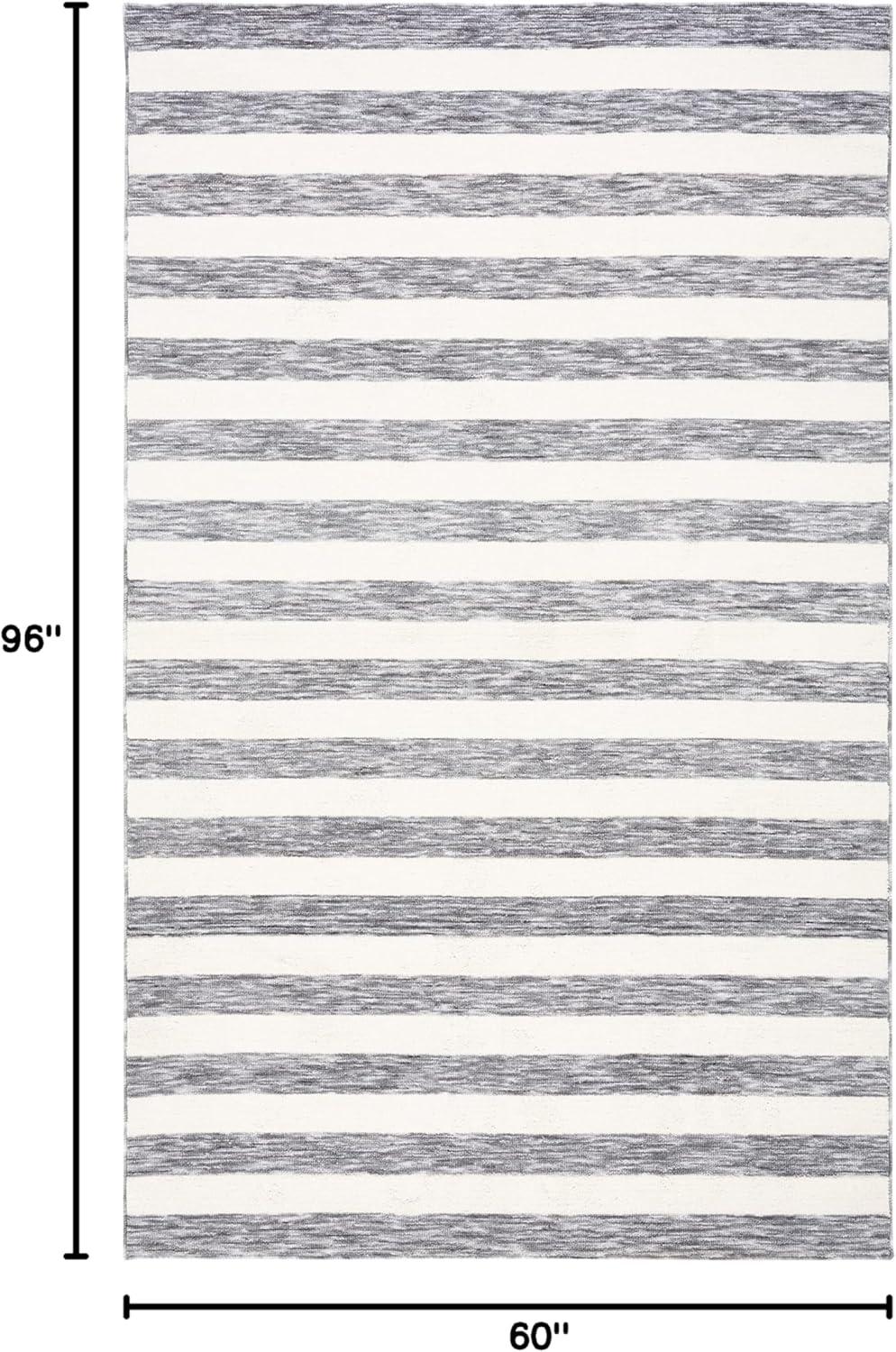 image:imageSAFAVIEH Washable Rug Easy Care Collection 5 x 8 Blue amp Ivory Easy to Clean Ideal for Living Room Bedroom Dining Space ECR115MDark GreyIvory