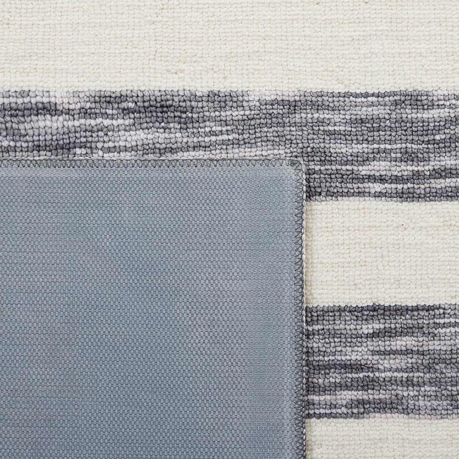 image:imageSAFAVIEH Washable Rug Easy Care Collection 5 x 8 Blue amp Ivory Easy to Clean Ideal for Living Room Bedroom Dining Space ECR115MDark GreyIvory
