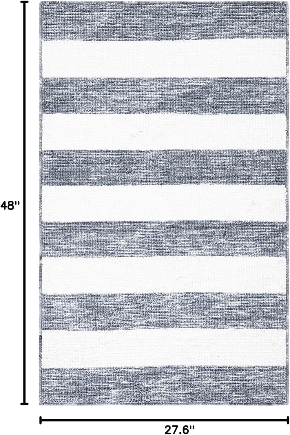 image:imageSAFAVIEH Washable Rug Easy Care Collection 5 x 8 Blue amp Ivory Easy to Clean Ideal for Living Room Bedroom Dining Space ECR115MDark GreyIvory
