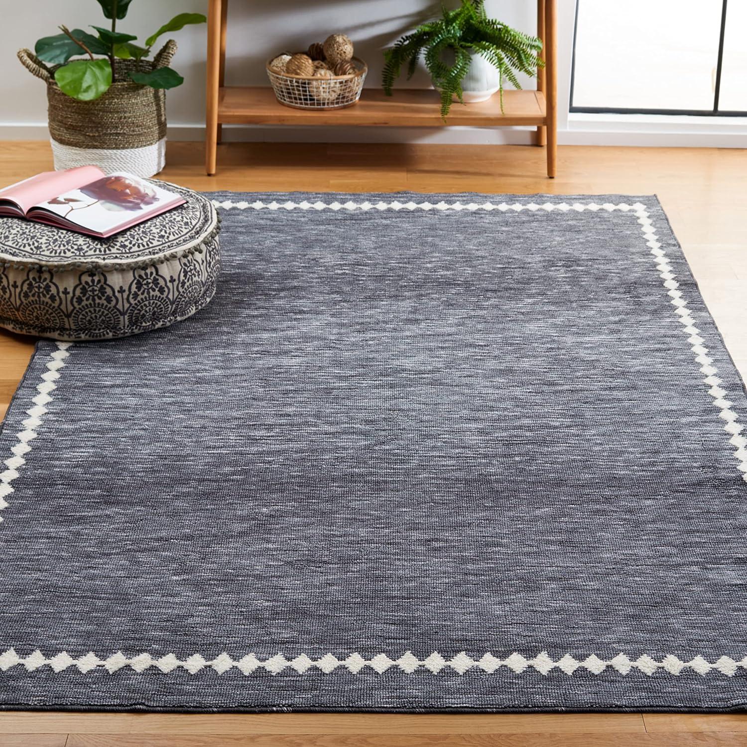 image:imageSAFAVIEH Washable Rug Easy Care Collection 5 x 8 Grey amp Ivory Easy to Clean Ideal for Living Room Bedroom Dining Space ECR110FGreyIvory