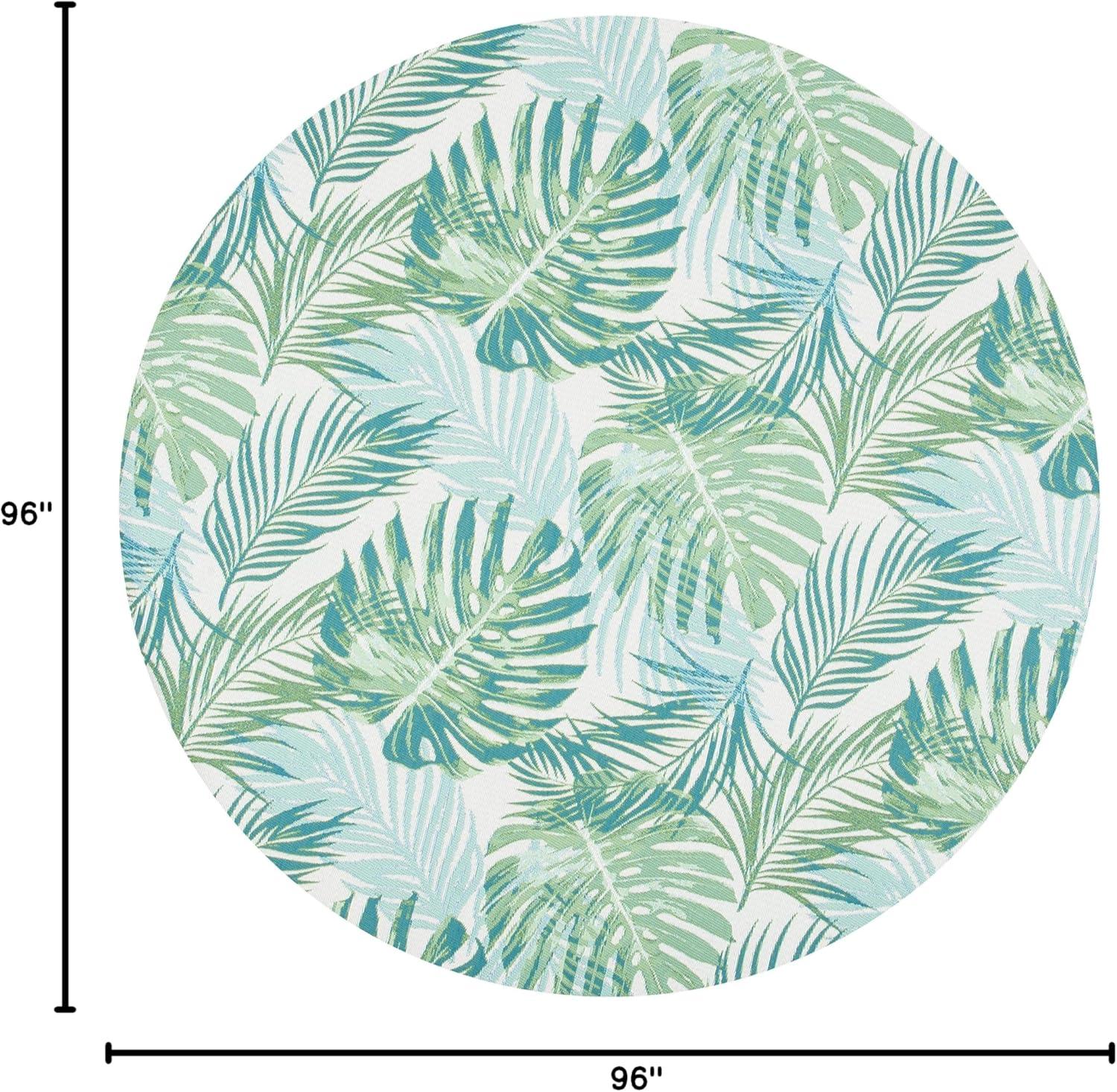 image:imageSAFAVIEH Washable Rug Outdoor Barbados Collection 8 x 105 Green amp Teal NonShedding amp Easy to Clean Ideal for Patio Backyard Mudroom BAR592XGreenTeal