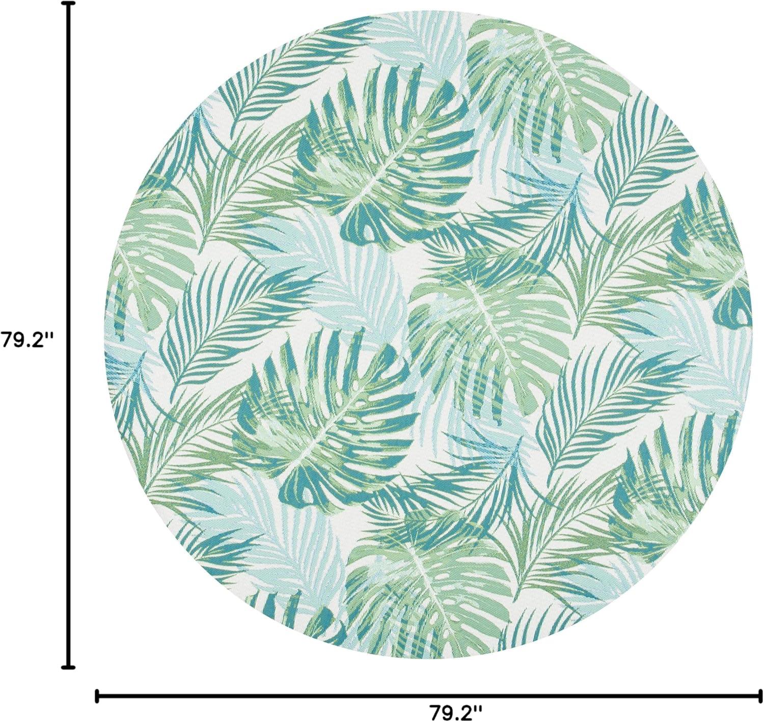 image:imageSAFAVIEH Washable Rug Outdoor Barbados Collection 8 x 105 Green amp Teal NonShedding amp Easy to Clean Ideal for Patio Backyard Mudroom BAR592XGreenTeal