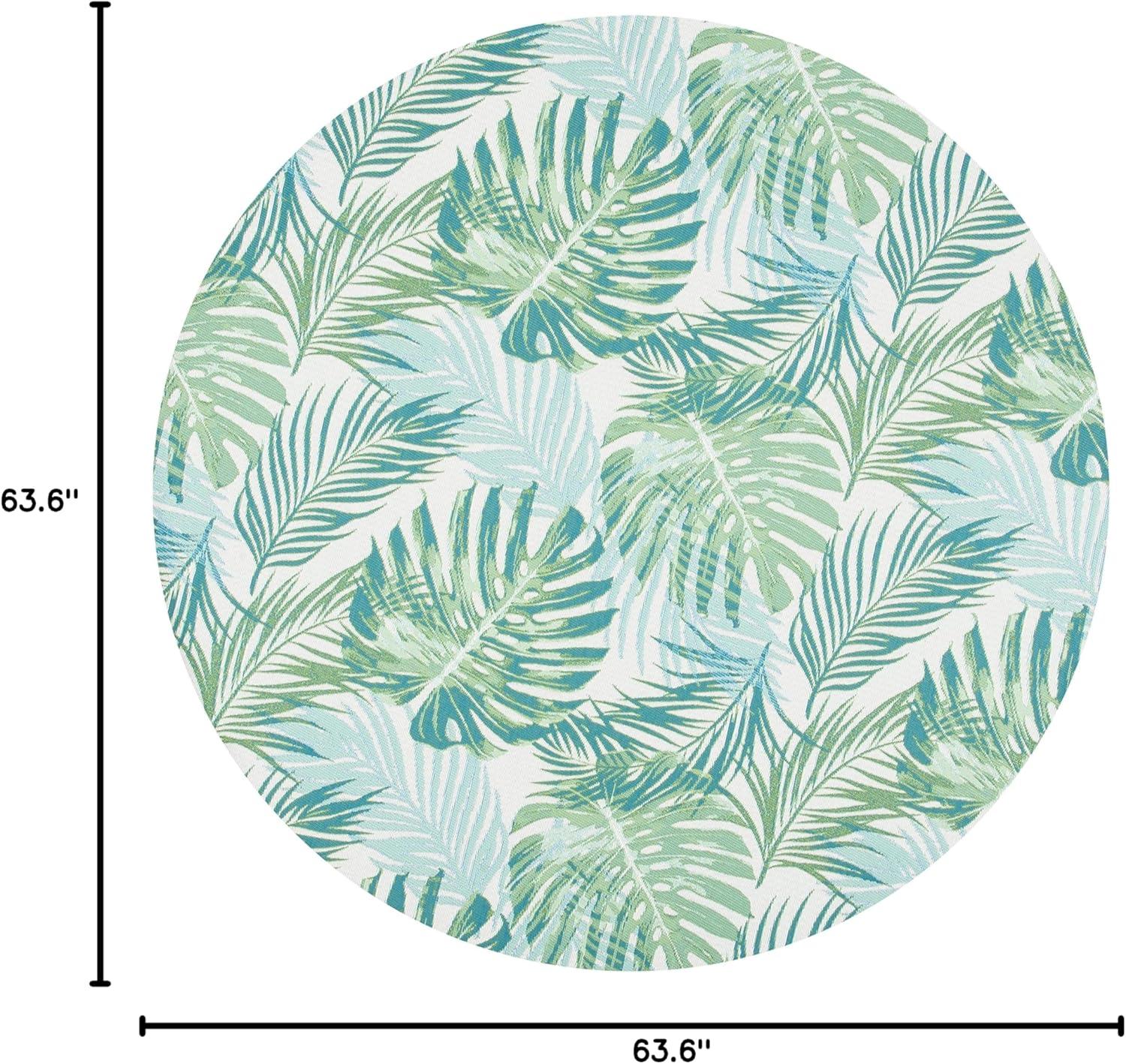 image:imageSAFAVIEH Washable Rug Outdoor Barbados Collection 8 x 105 Green amp Teal NonShedding amp Easy to Clean Ideal for Patio Backyard Mudroom BAR592XGreenTeal