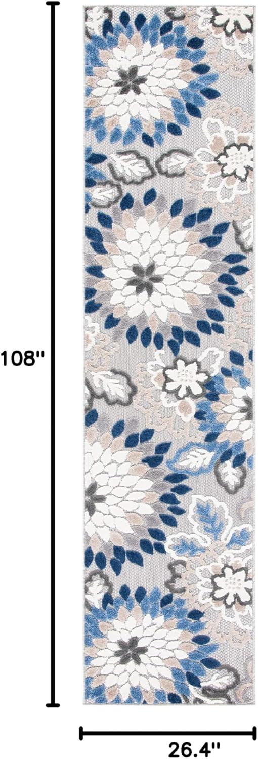 image:imageSAFAVIEH Washable Rug Outdoor Cabana Collection 53 x 77 Ivory amp Orange NonShedding amp Easy to Clean Ideal for Patio Backyard Mudroom CBN391AGreyBlue