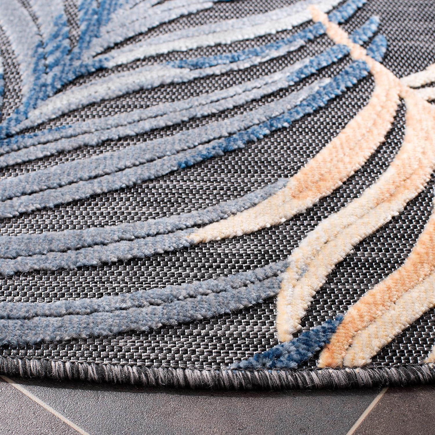 image:imageSAFAVIEH Washable Rug Outdoor Cabana Collection 8 x 10 Black amp Rust NonShedding amp Easy to Clean Ideal for Patio Backyard Mudroom CBN445HBlackRust
