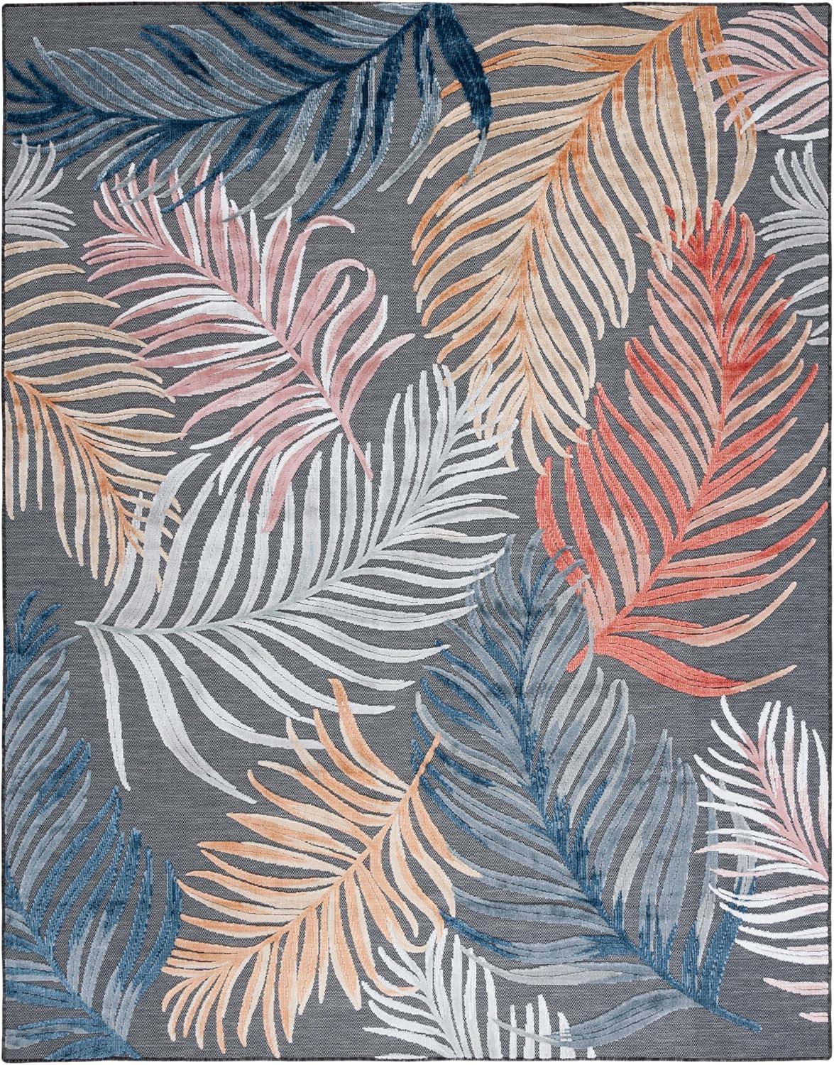 image:imageSAFAVIEH Washable Rug Outdoor Cabana Collection 8 x 10 Black amp Rust NonShedding amp Easy to Clean Ideal for Patio Backyard Mudroom CBN445HBlackRust
