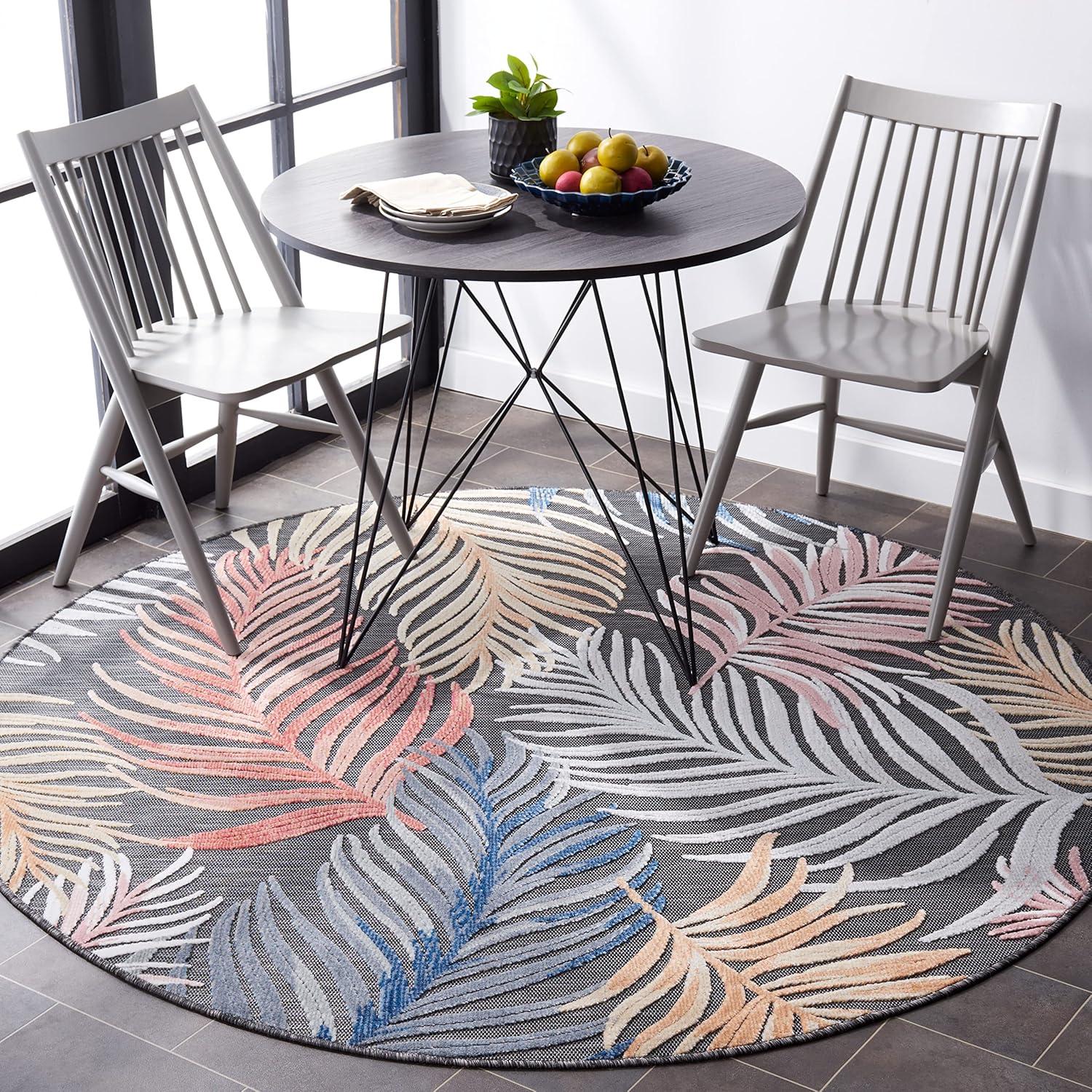 image:imageSAFAVIEH Washable Rug Outdoor Cabana Collection 8 x 10 Black amp Rust NonShedding amp Easy to Clean Ideal for Patio Backyard Mudroom CBN445HBlackRust