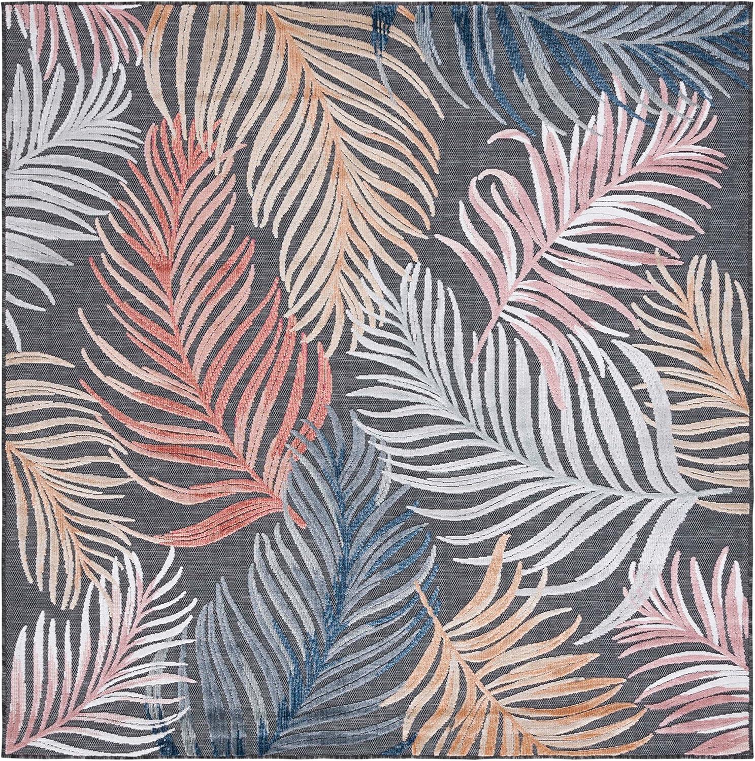 image:imageSAFAVIEH Washable Rug Outdoor Cabana Collection 8 x 10 Black amp Rust NonShedding amp Easy to Clean Ideal for Patio Backyard Mudroom CBN445HBlackRust
