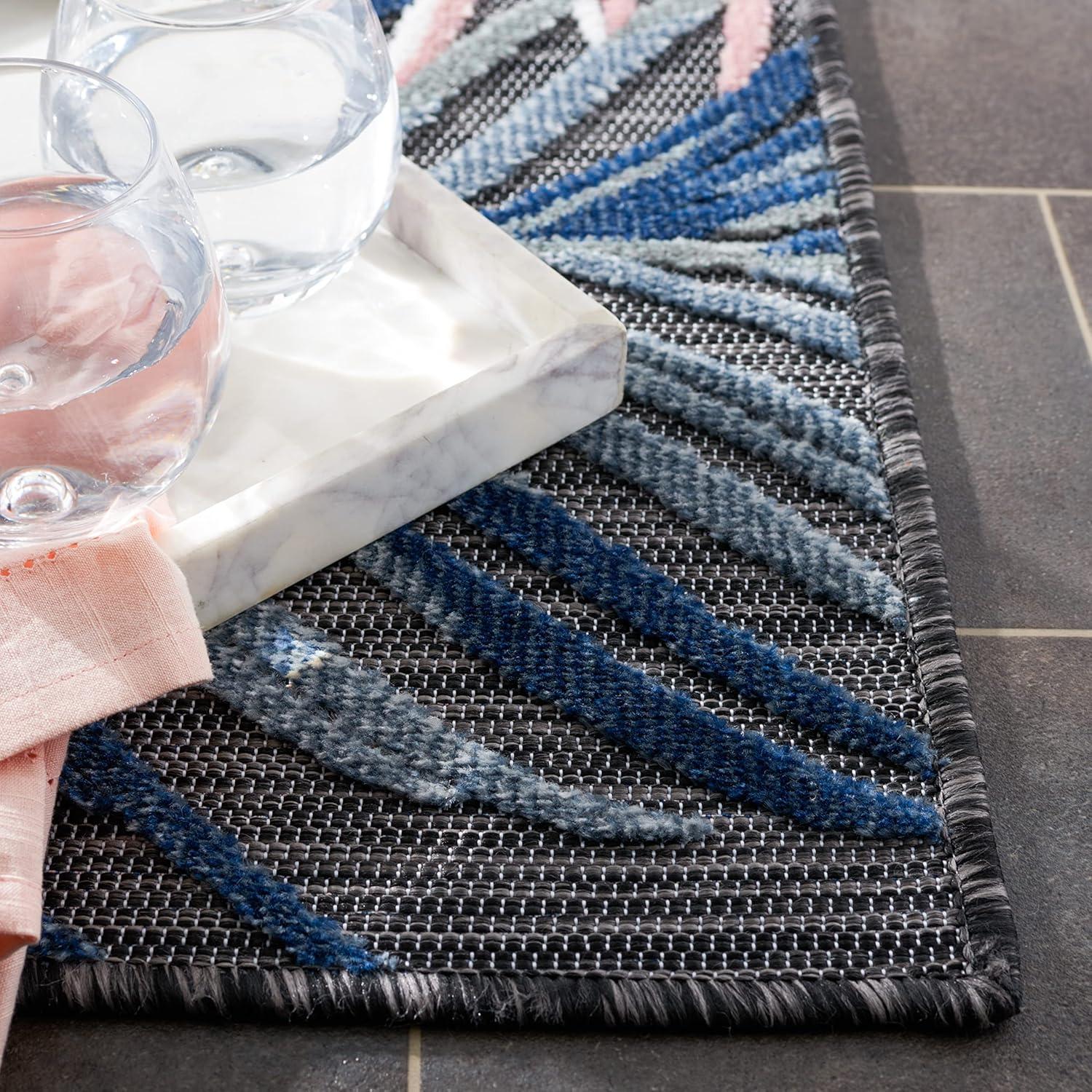 image:imageSAFAVIEH Washable Rug Outdoor Cabana Collection 8 x 10 Black amp Rust NonShedding amp Easy to Clean Ideal for Patio Backyard Mudroom CBN445HBlackRust