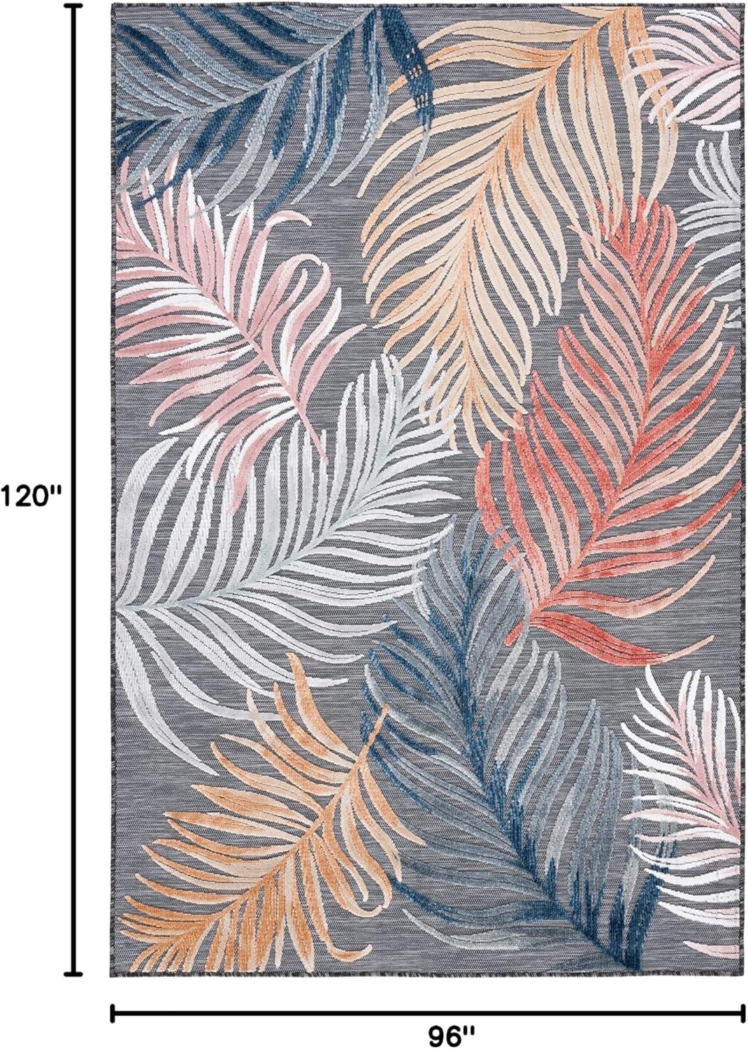 image:imageSAFAVIEH Washable Rug Outdoor Cabana Collection 8 x 10 Black amp Rust NonShedding amp Easy to Clean Ideal for Patio Backyard Mudroom CBN445HBlackRust
