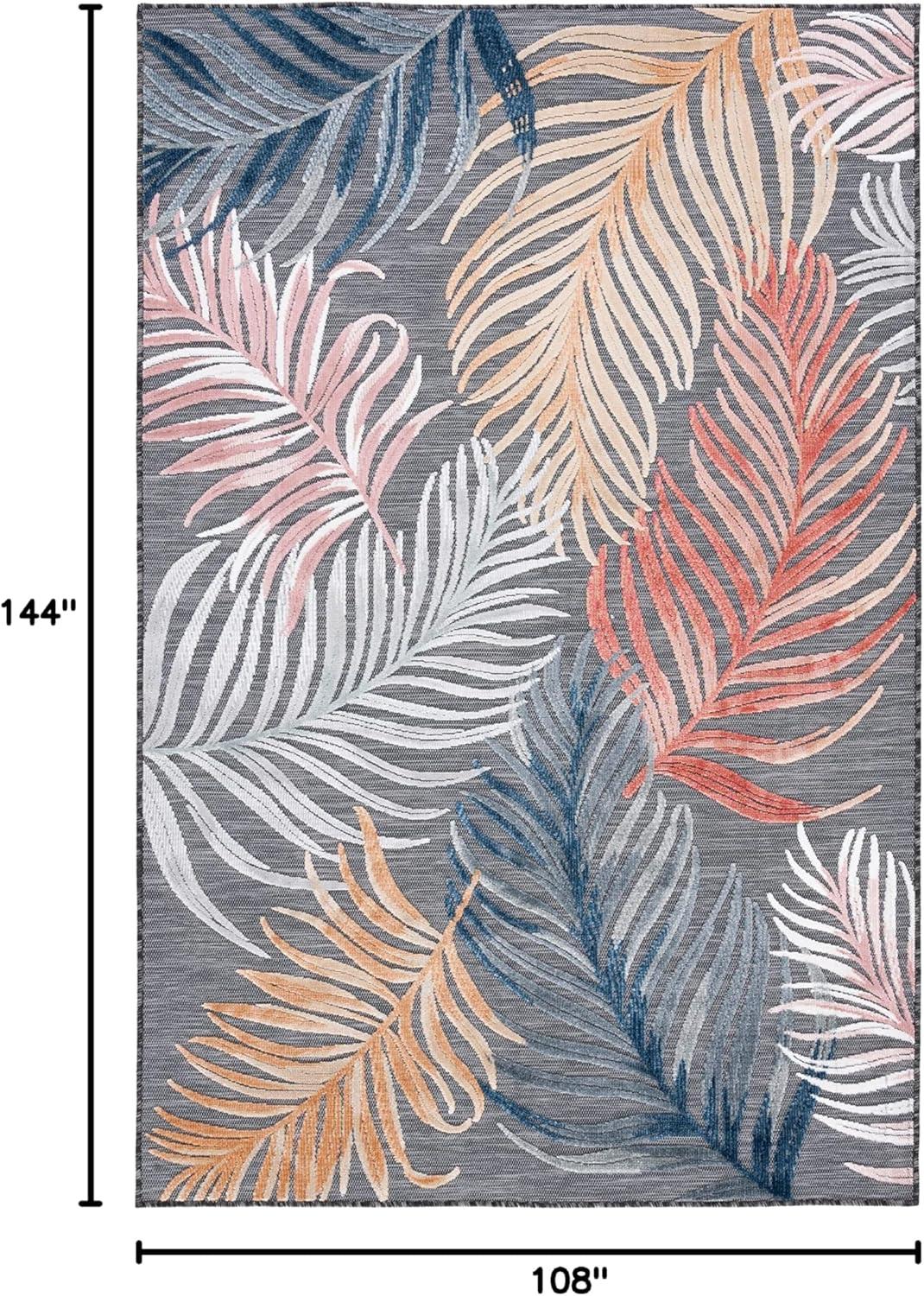 image:imageSAFAVIEH Washable Rug Outdoor Cabana Collection 8 x 10 Black amp Rust NonShedding amp Easy to Clean Ideal for Patio Backyard Mudroom CBN445HBlackRust