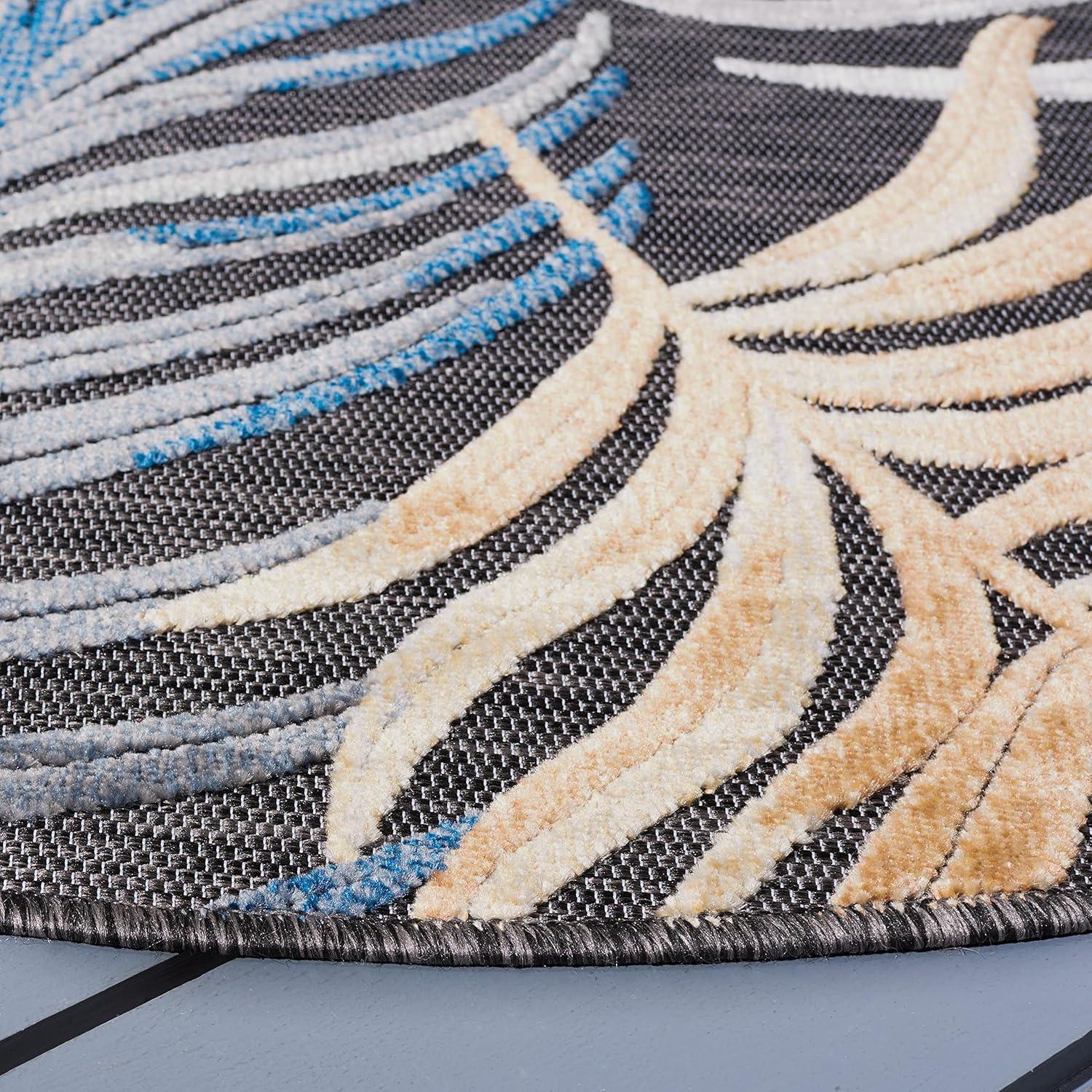 image:imageSAFAVIEH Washable Rug Outdoor Cabana Collection 8 x 10 Black amp Rust NonShedding amp Easy to Clean Ideal for Patio Backyard Mudroom CBN445HBlackRust