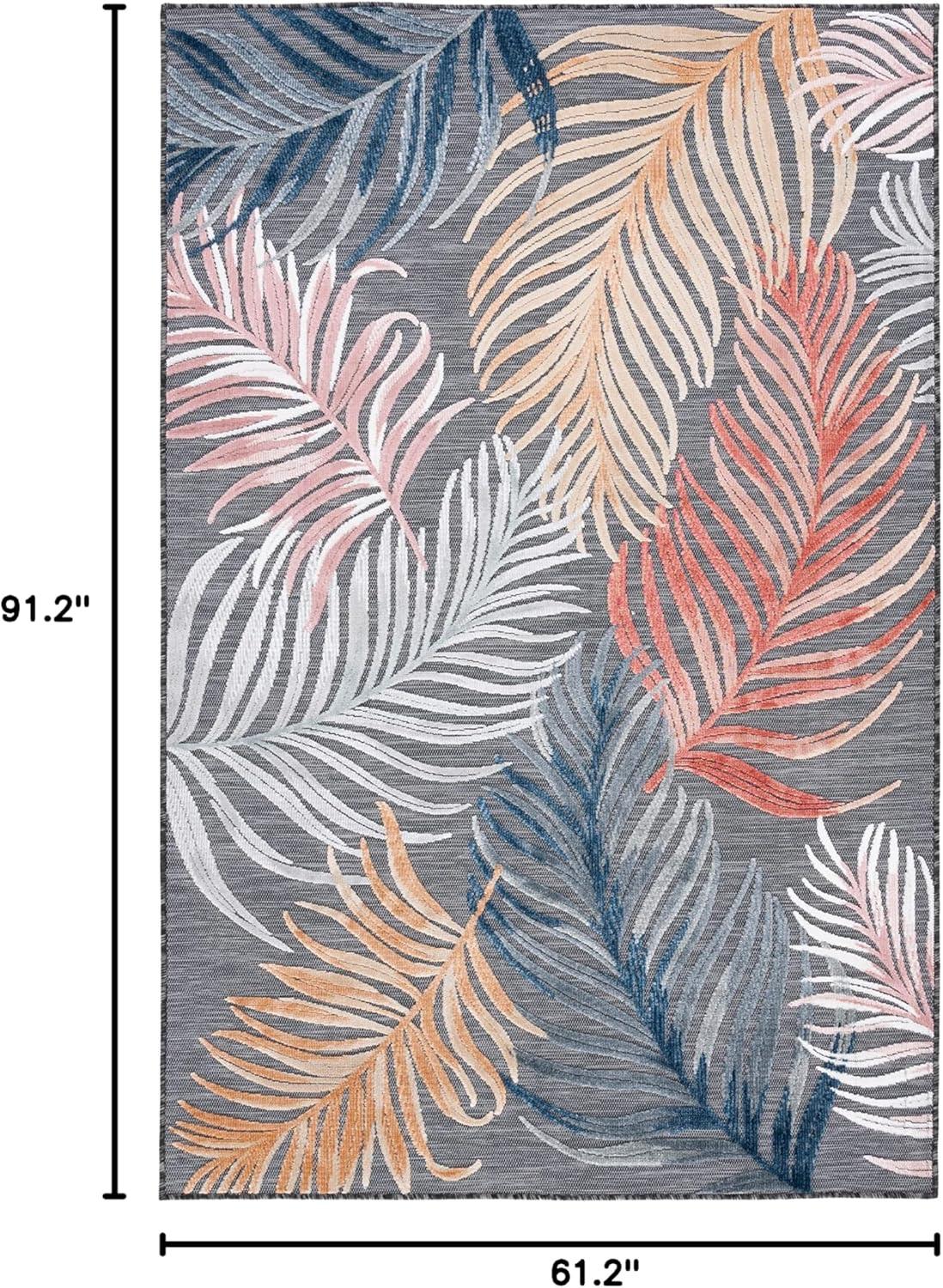 image:imageSAFAVIEH Washable Rug Outdoor Cabana Collection 8 x 10 Black amp Rust NonShedding amp Easy to Clean Ideal for Patio Backyard Mudroom CBN445HBlackRust