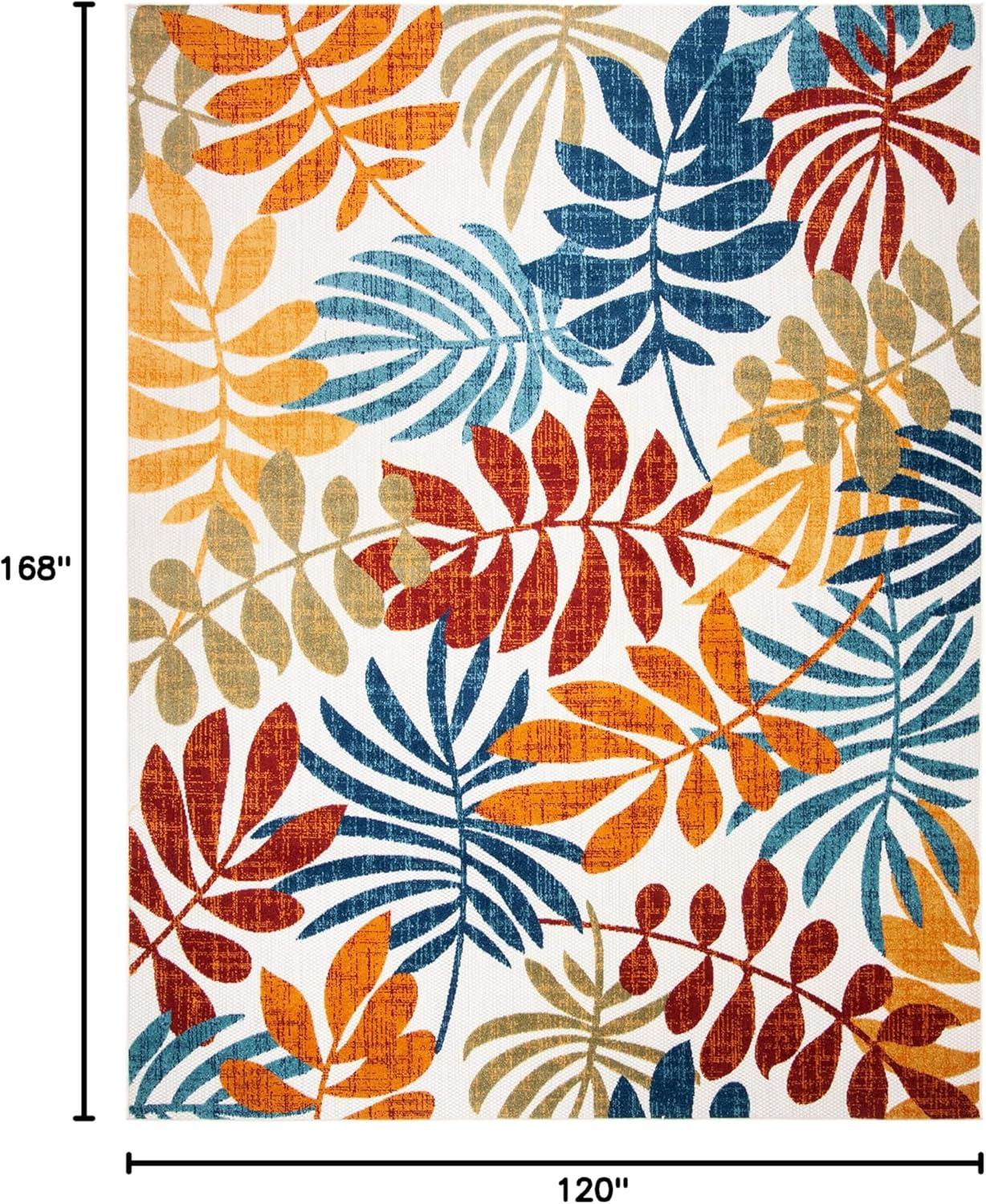 image:imageSAFAVIEH Washable Rug Outdoor Cabana Collection 8 x 10 Cream amp Red NonShedding amp Easy to Clean Ideal for Patio Backyard Mudroom CBN814ACremeRed