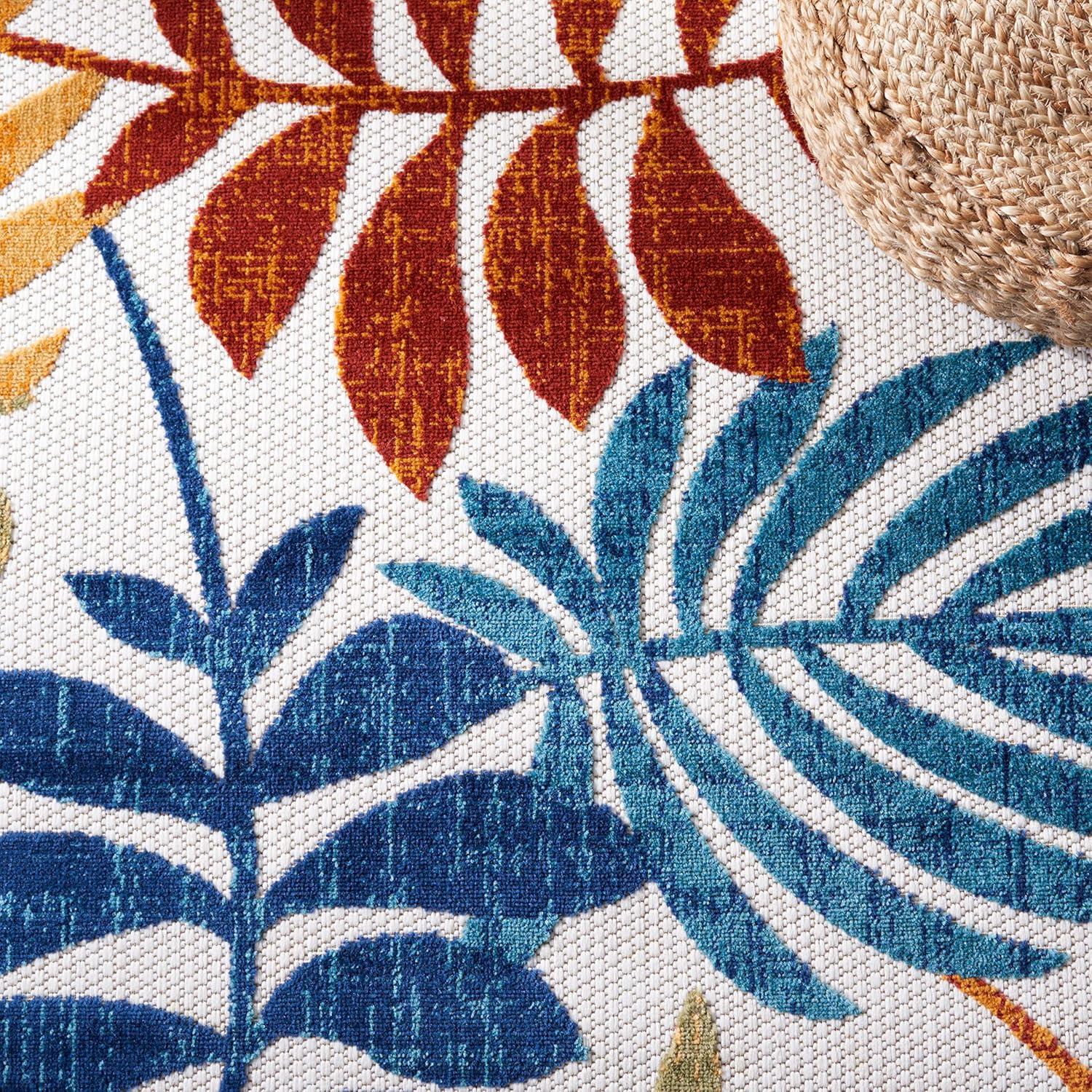 image:imageSAFAVIEH Washable Rug Outdoor Cabana Collection 8 x 10 Cream amp Red NonShedding amp Easy to Clean Ideal for Patio Backyard Mudroom CBN814ACremeRed