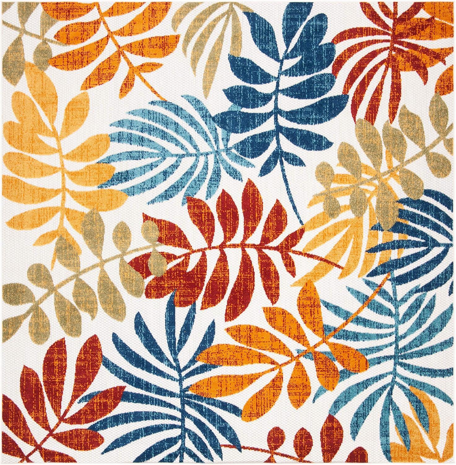 image:imageSAFAVIEH Washable Rug Outdoor Cabana Collection 8 x 10 Cream amp Red NonShedding amp Easy to Clean Ideal for Patio Backyard Mudroom CBN814ACremeRed